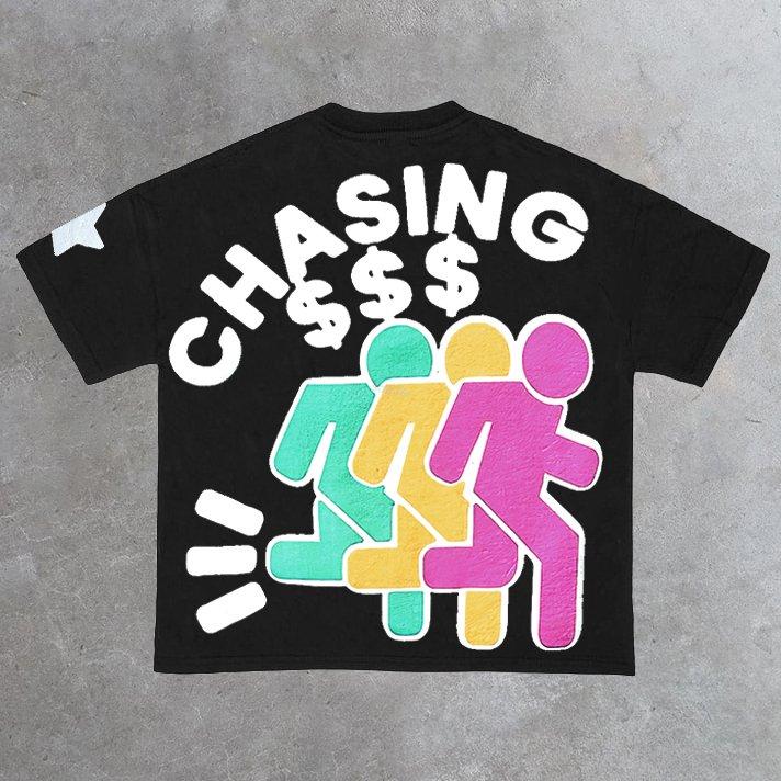 Chasing Money Graphic Print Cotton T-Shirt Product Image