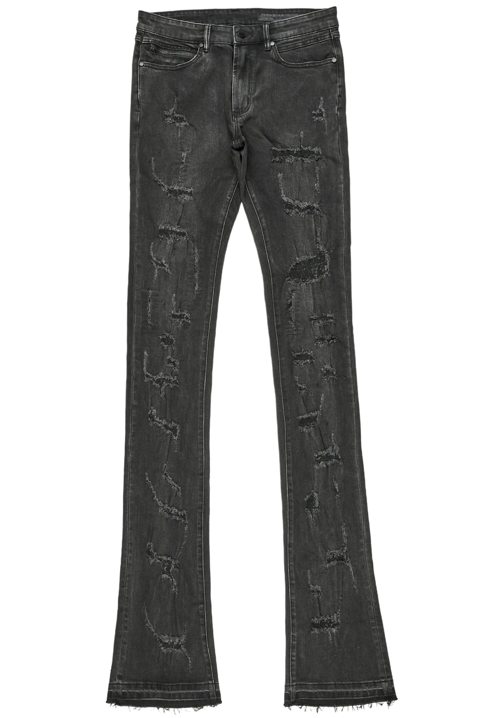 Adler Grey Super Stacked Flare Jean Male Product Image