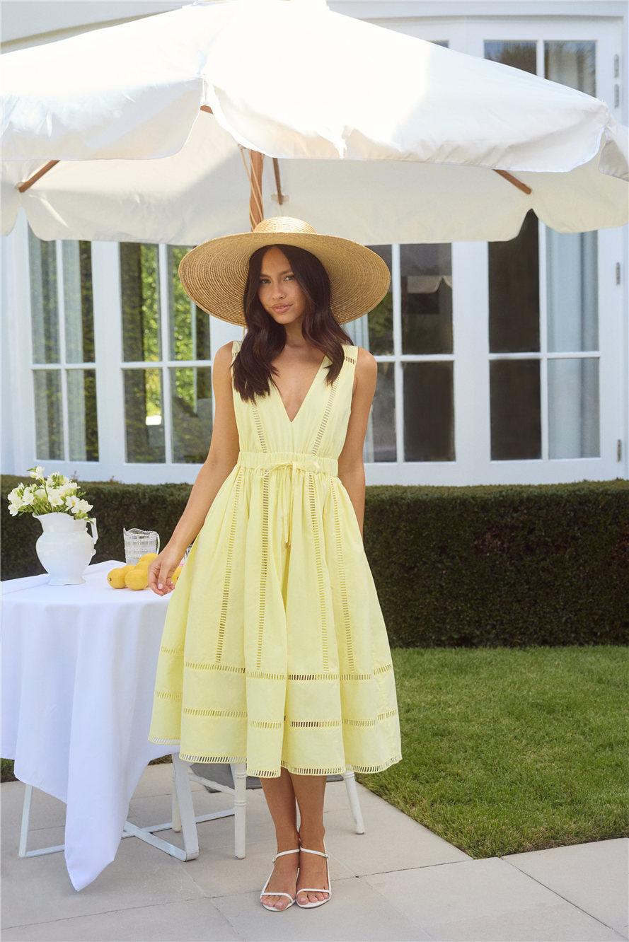 Golden Hour Magic Midi Dress Yellow Product Image