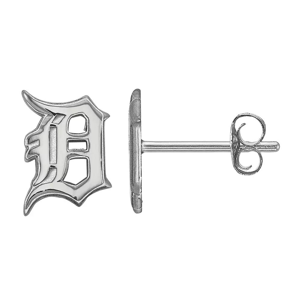 LogoArt Sterling Silver Detroit Tigers Extra-Small Post Earrings, Women's, Size: 10MM Product Image