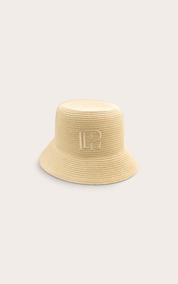 Pretty Little Thing Embroidered Raffia Bucket Hat Product Image