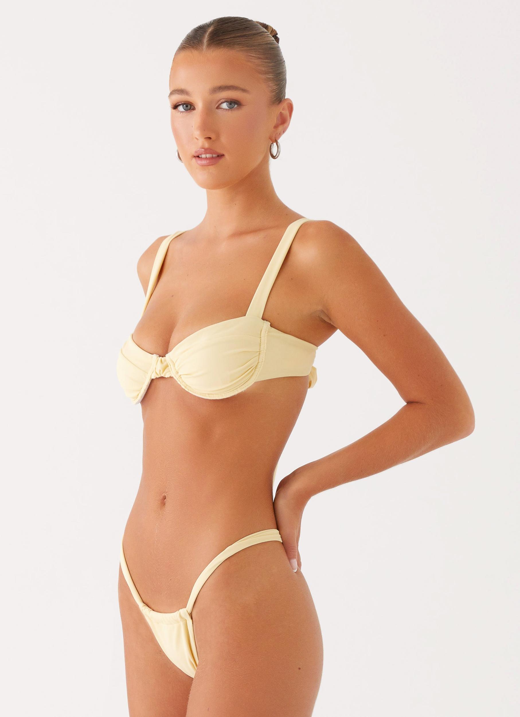 Gala Underwire Bikini Top - Yellow Product Image