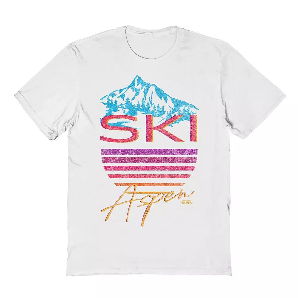 Men's Ski Aspen White Graphic Tee, Adult Unisex,  Product Image