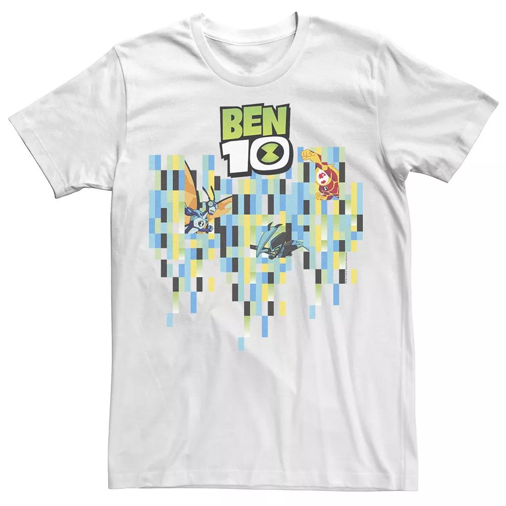 Men's Ben 10 Trio Pixel Portrait Panel Graphic Tee,  Product Image