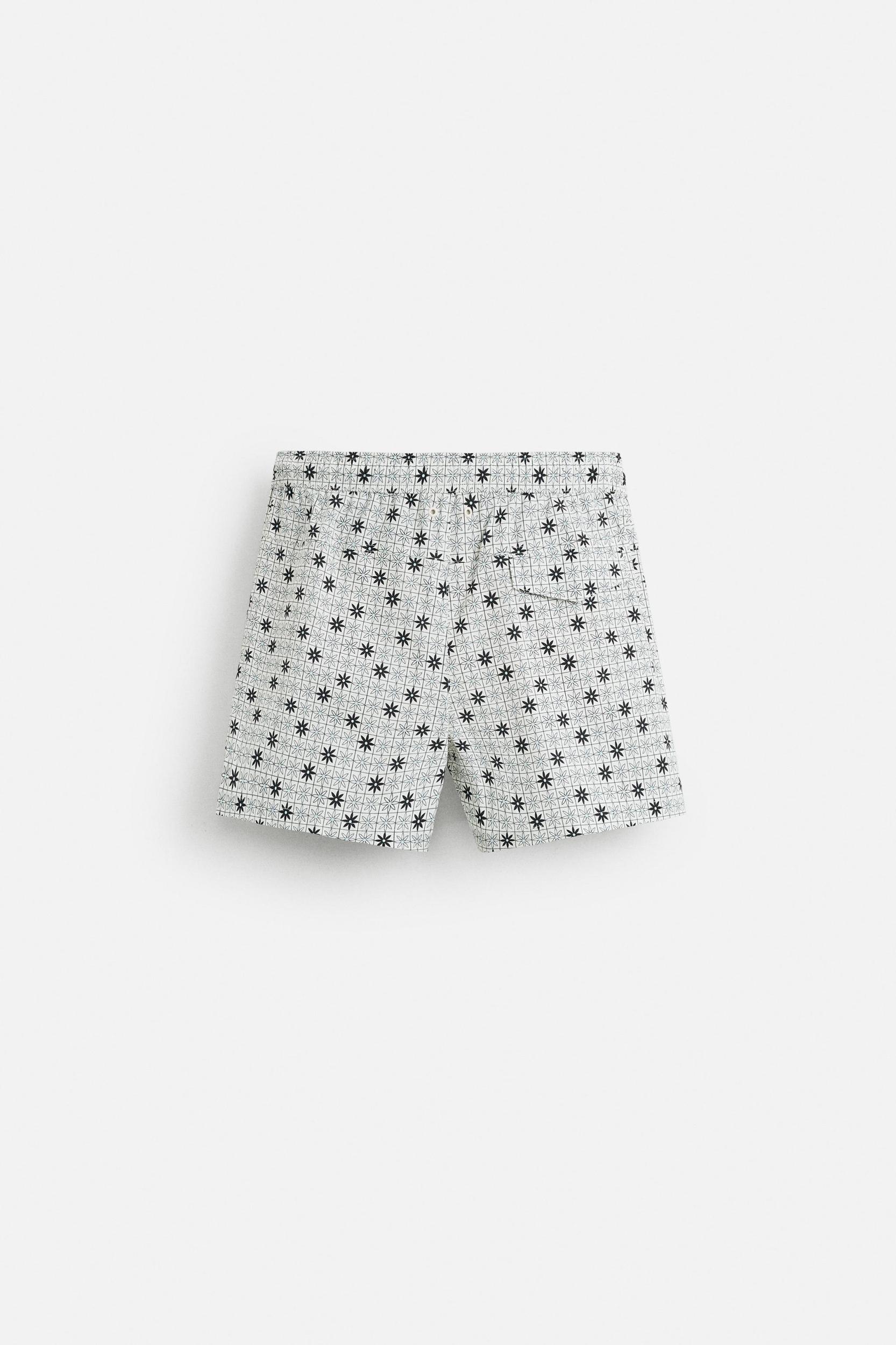 GEOMETRIC PRINT MID-LENGTH SWIMSUIT Product Image