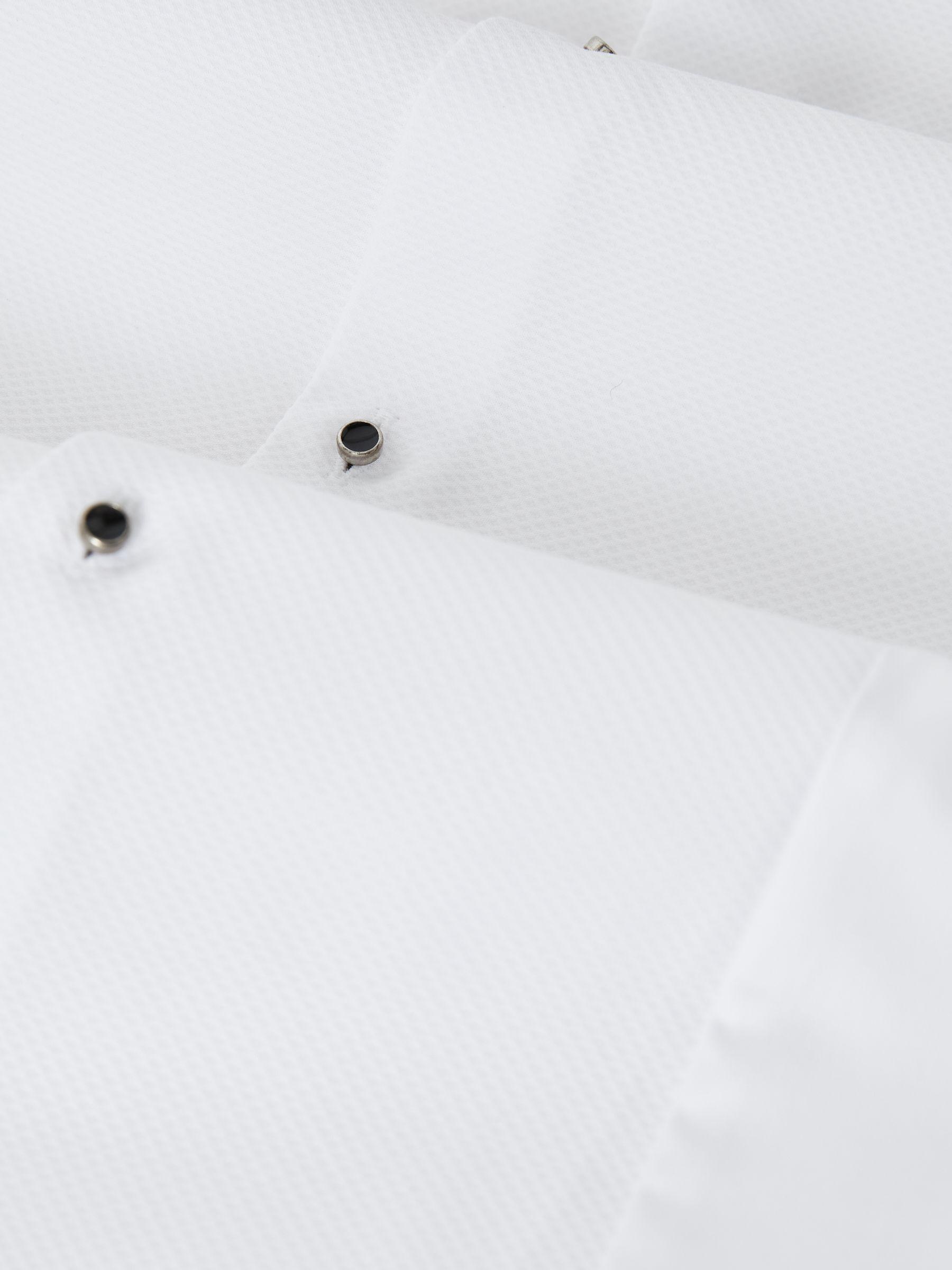 Regular Fit Cotton Double Cuff Dinner Shirt in White Product Image