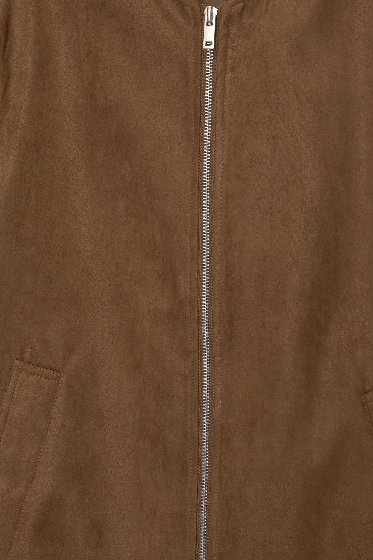 Faux suede bomber jacket Product Image
