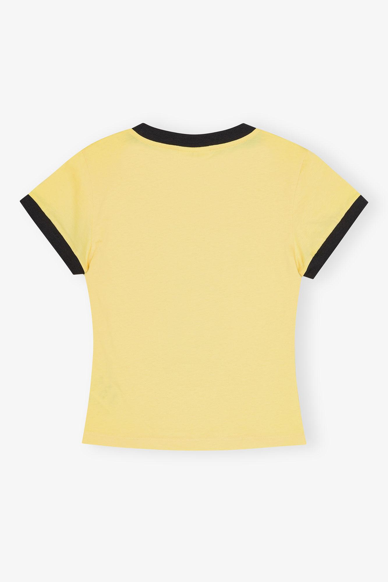 Yellow Cropped Leopard T-shirt Product Image