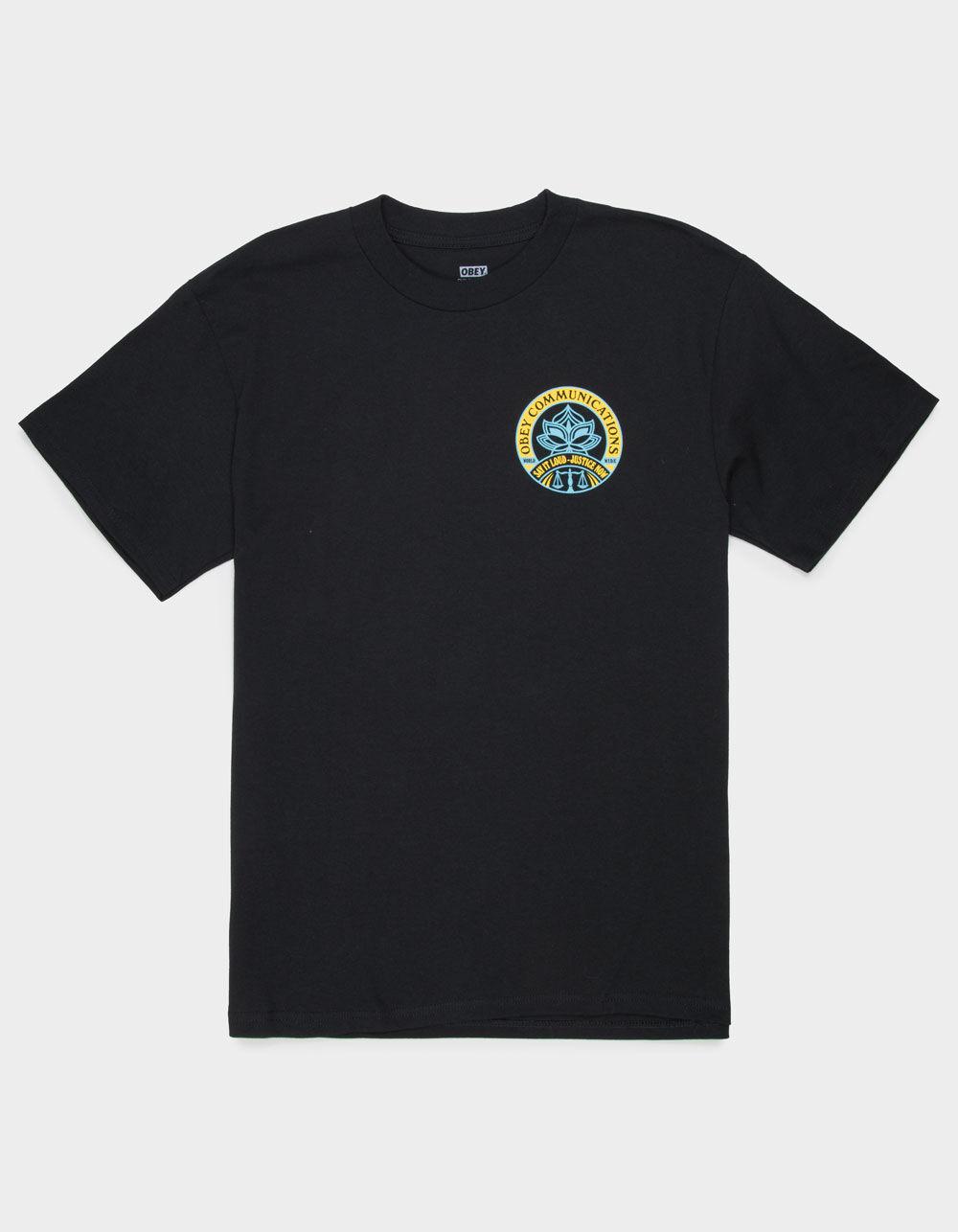 OBEY Say It Loud Lotus Mens Tee - BLACK Product Image