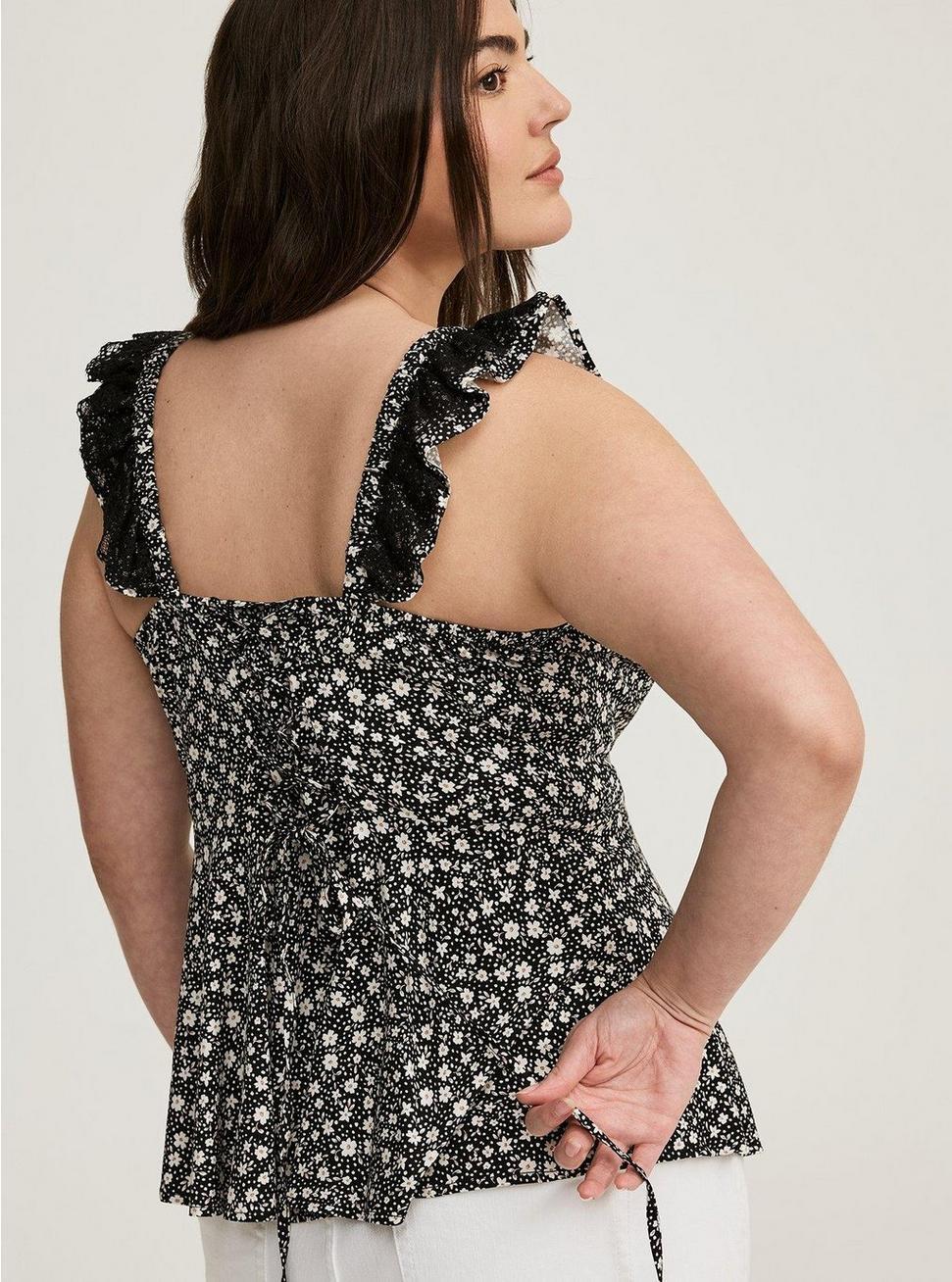 Challis Peplum Corset Top Product Image