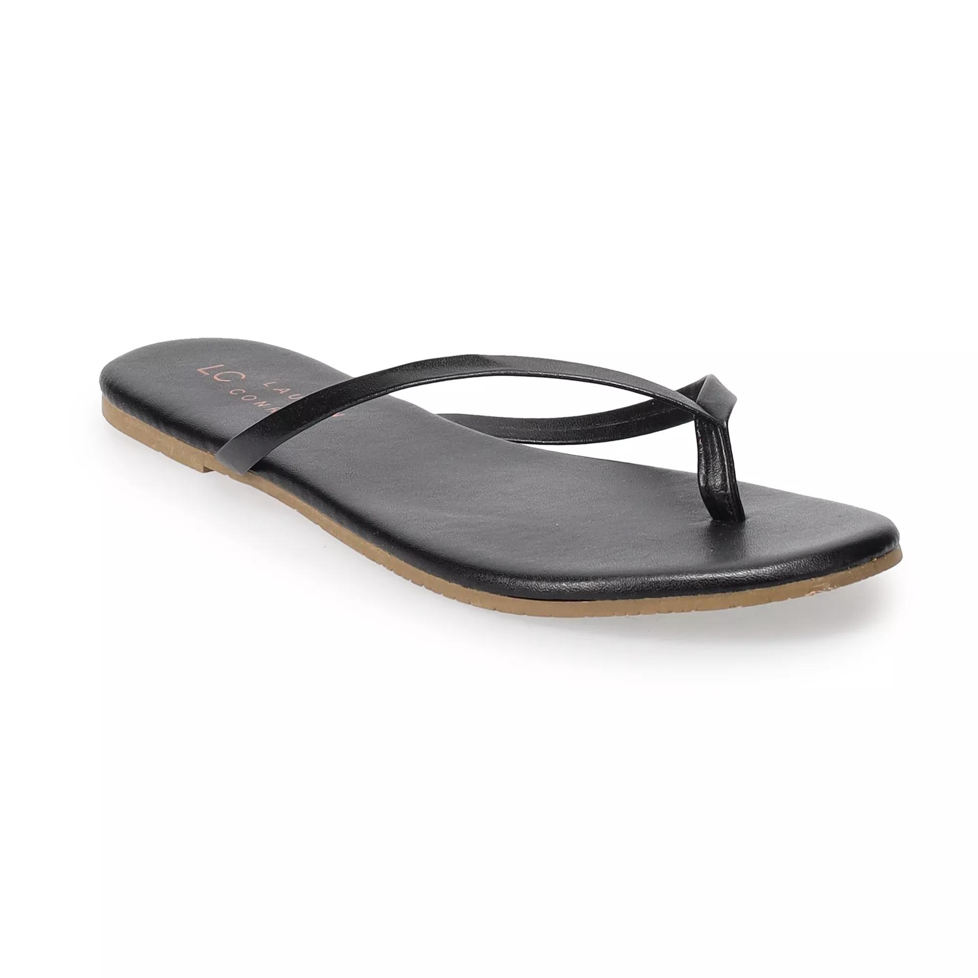 LC Lauren Conrad Honey 2 Women's Flip Flop Sandals, Size: 11, Black Product Image