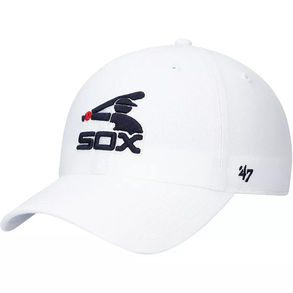Men's '47 White Chicago White Sox 1976 Logo Cooperstown Collection Clean Up Adjustable Hat Product Image