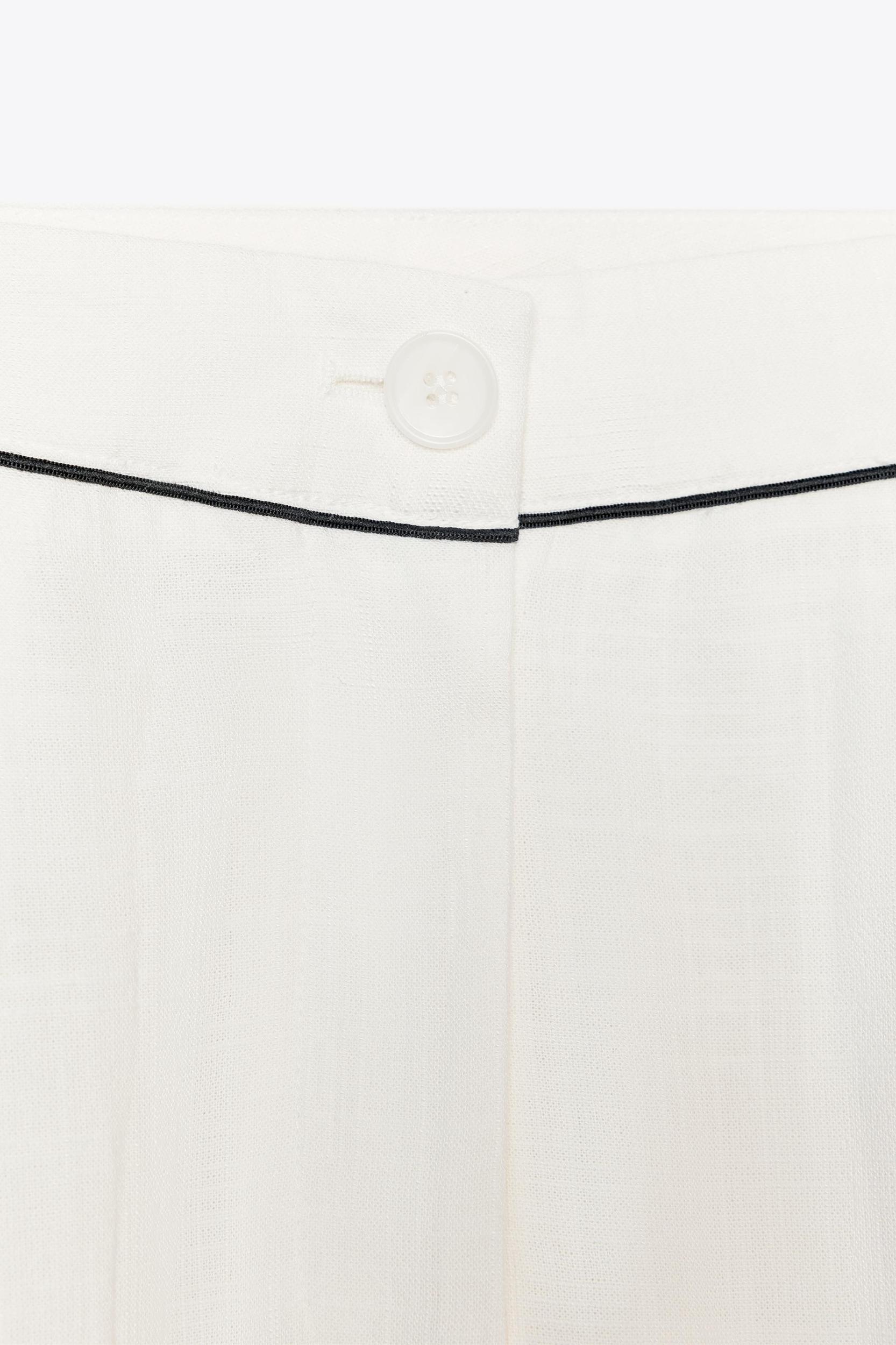 WIDE LEG PIPED PANTS Product Image