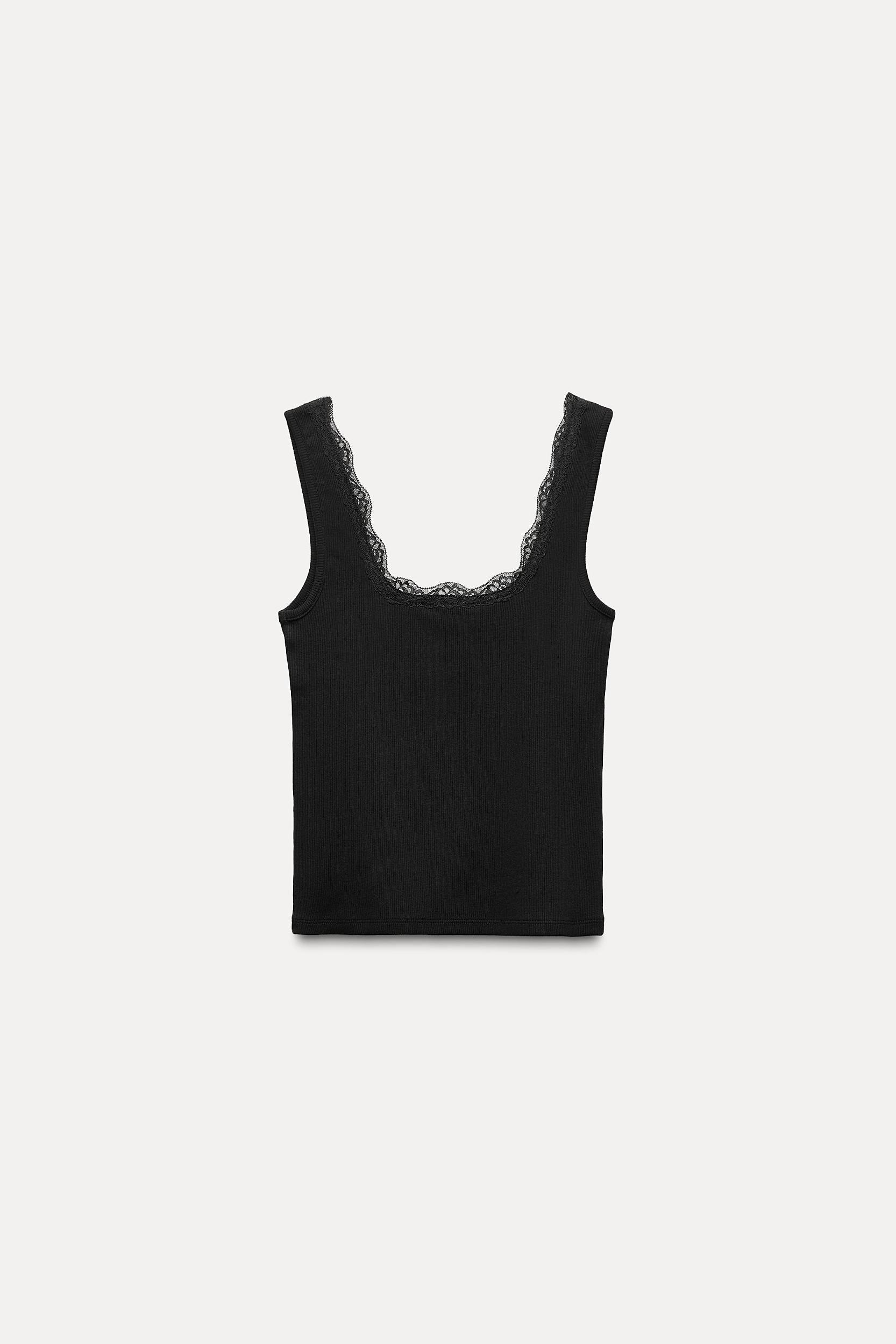 LACE STRAP TANK TOP Product Image