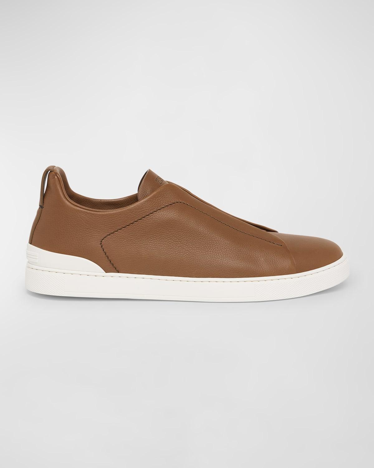 Men's Triple Stitch SECONDSKIN Leather Slip-On Sneakers Product Image
