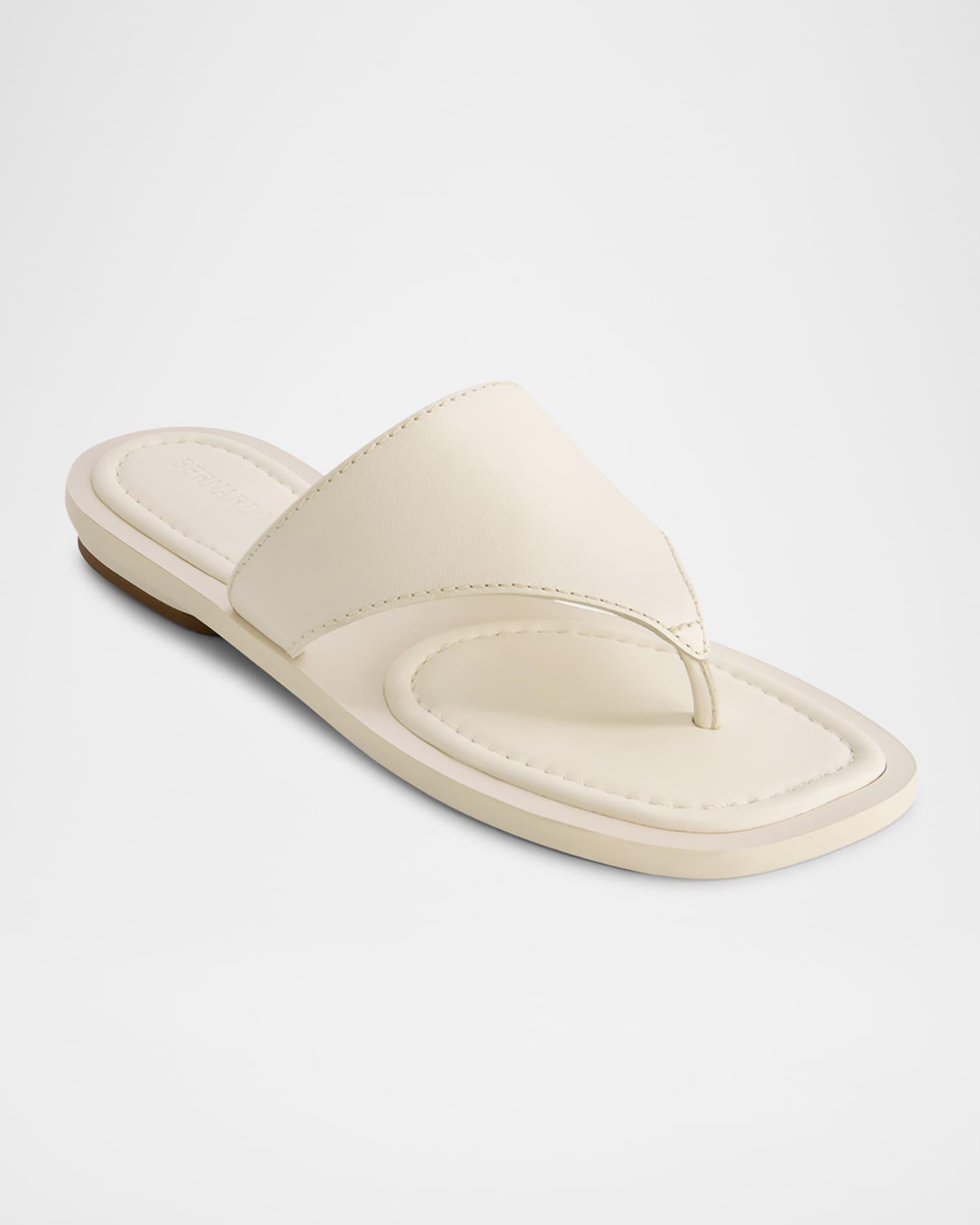 Agora Leather Flat Thong Sandals Product Image