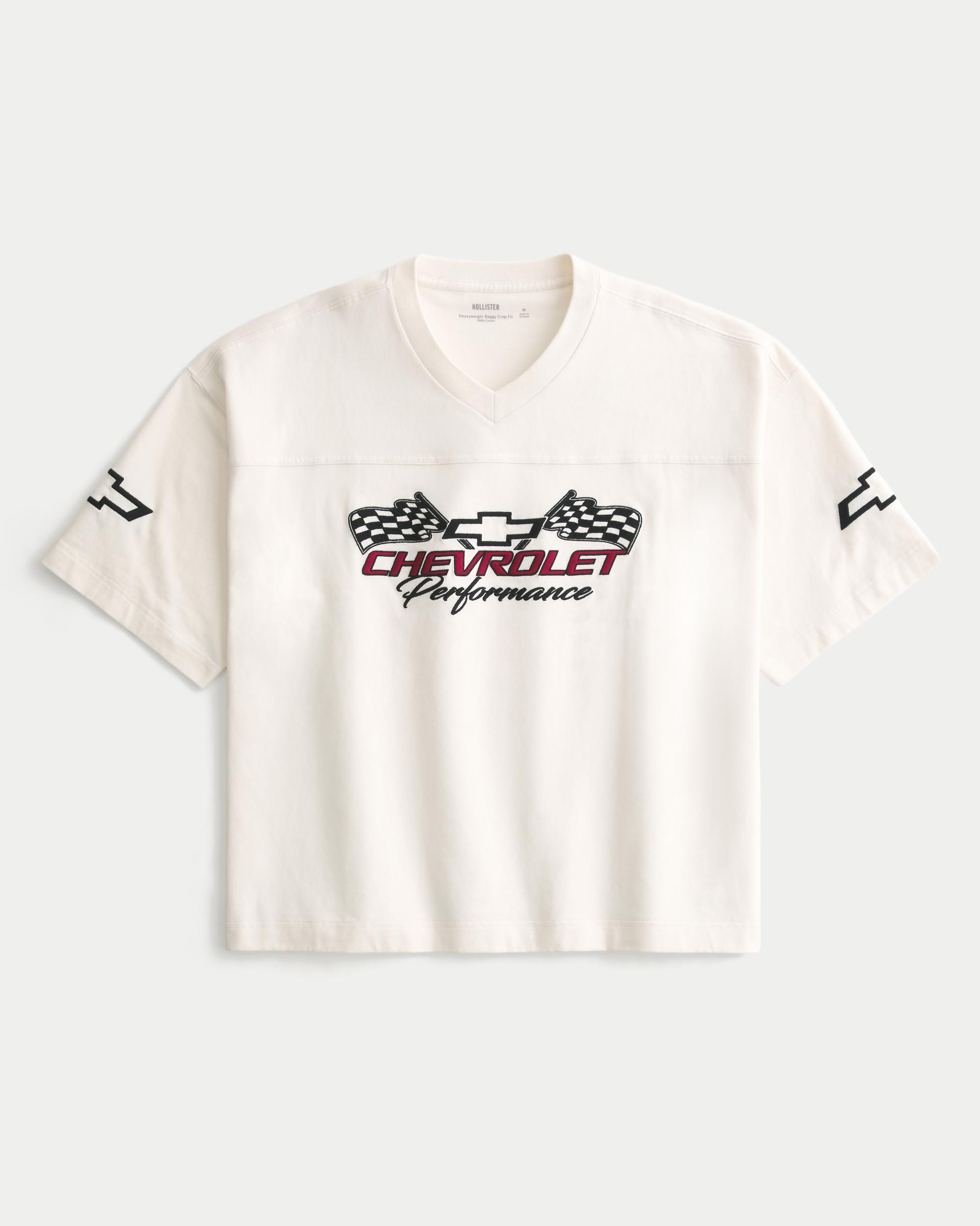Baggy Heavyweight Crop Chevrolet Graphic Tee Product Image