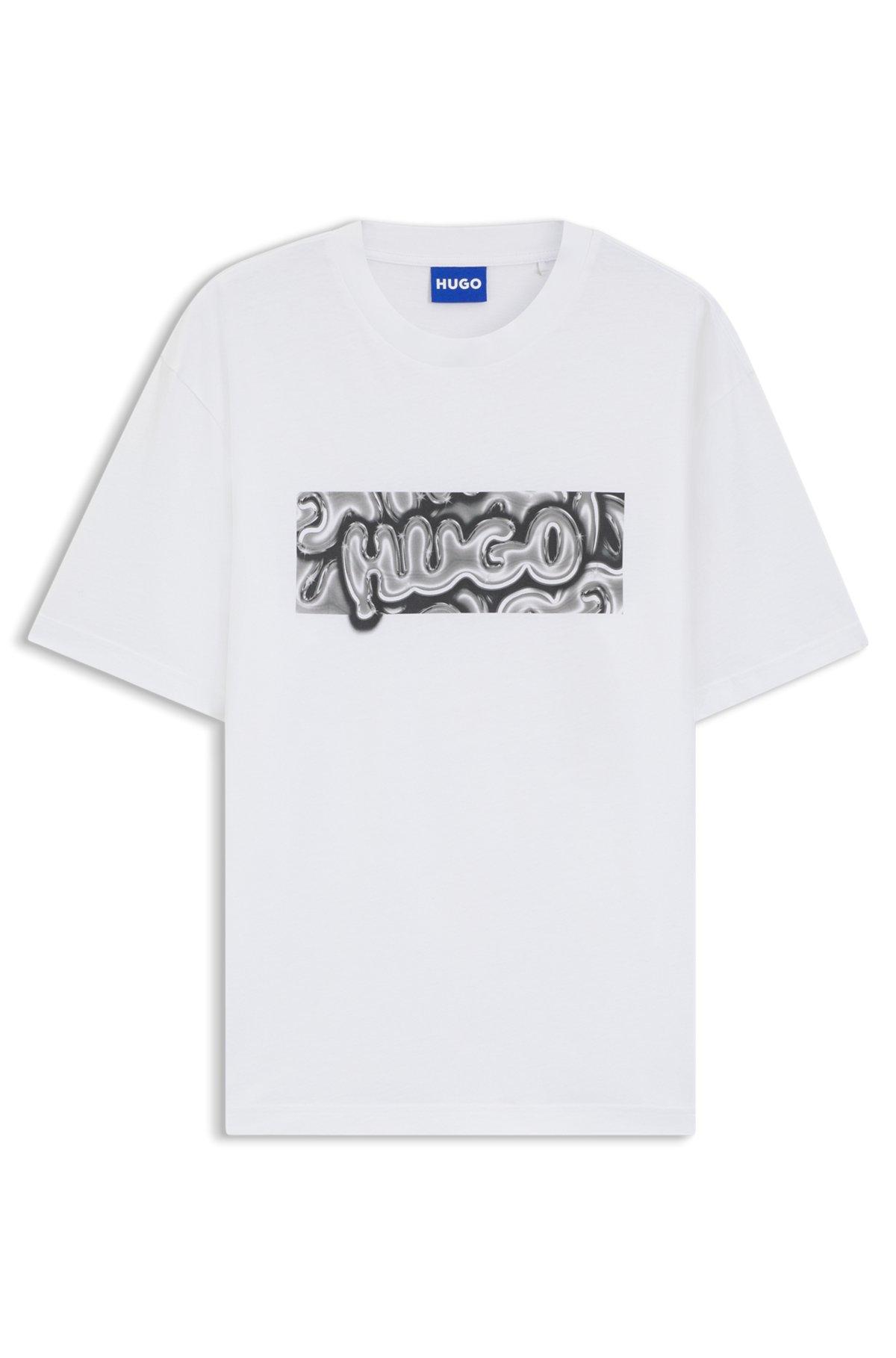 All-gender cotton-jersey T-shirt with graphic print Product Image