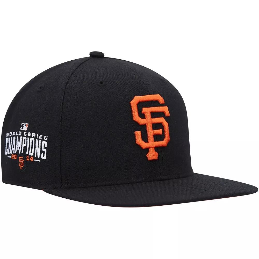 Men's '47 Black San Francisco Giants 2014 World Series Sure Shot Captain Snapback Hat Product Image