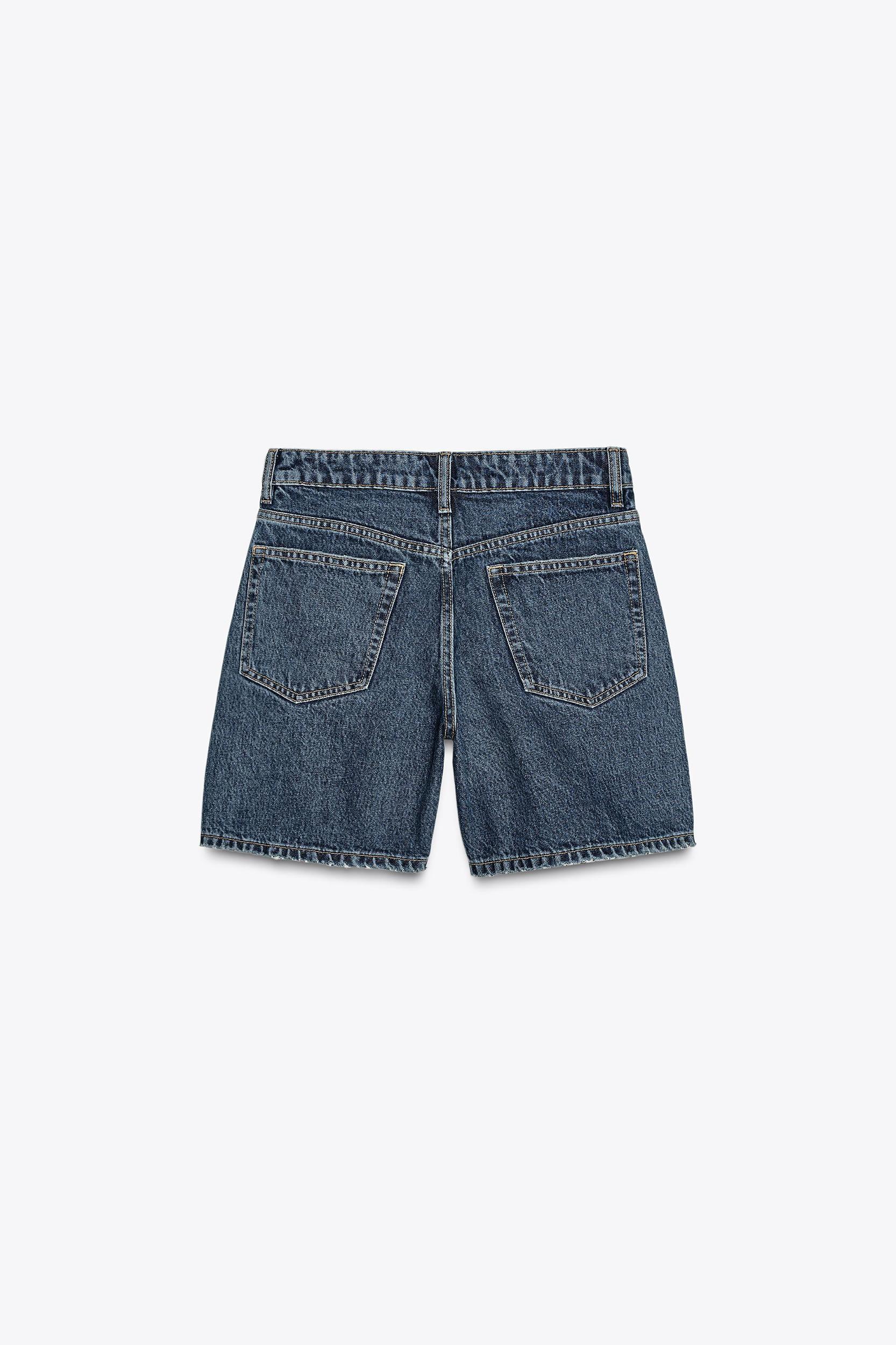 TRF MID-RISE DENIM SHORTS Product Image
