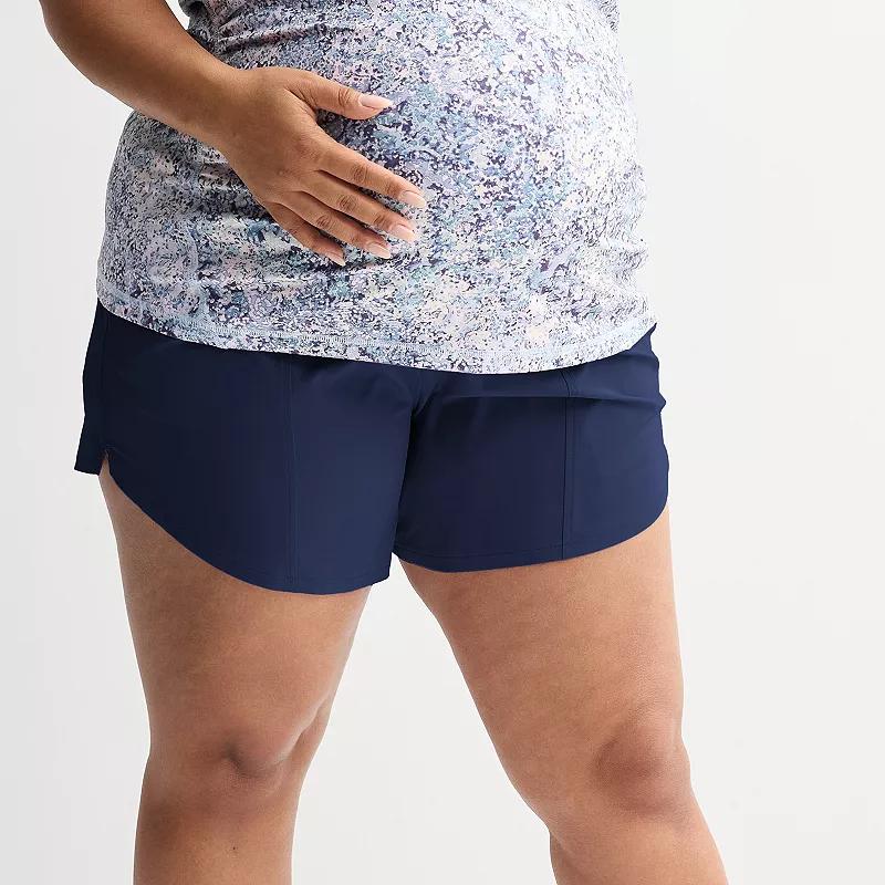 Plus Size Tek Gear Multi-Purpose Maternity Shorts, Women's, Size: 1XL, Tara Blue Product Image