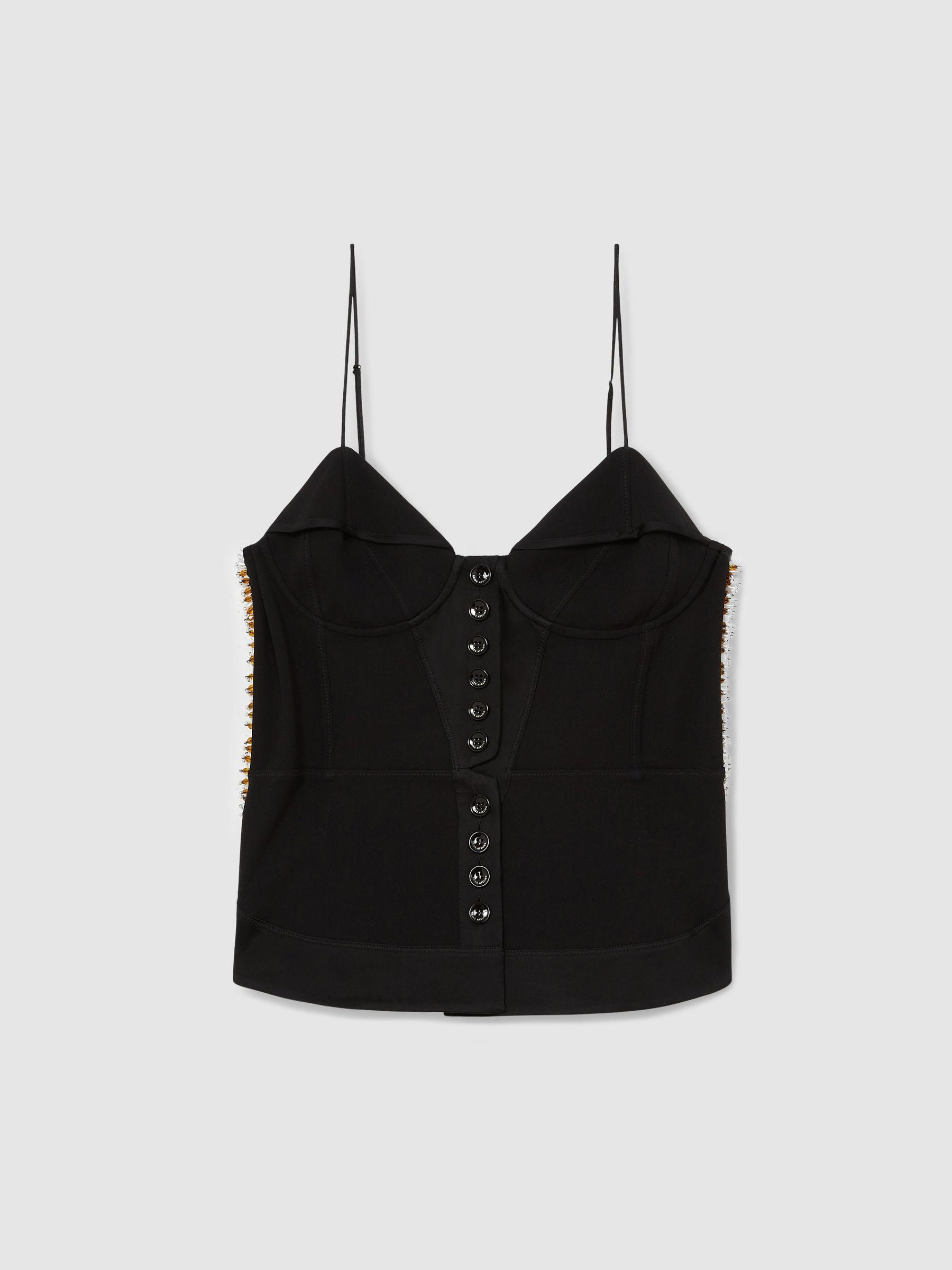 Atelier Embellished Corset Top in Black Product Image