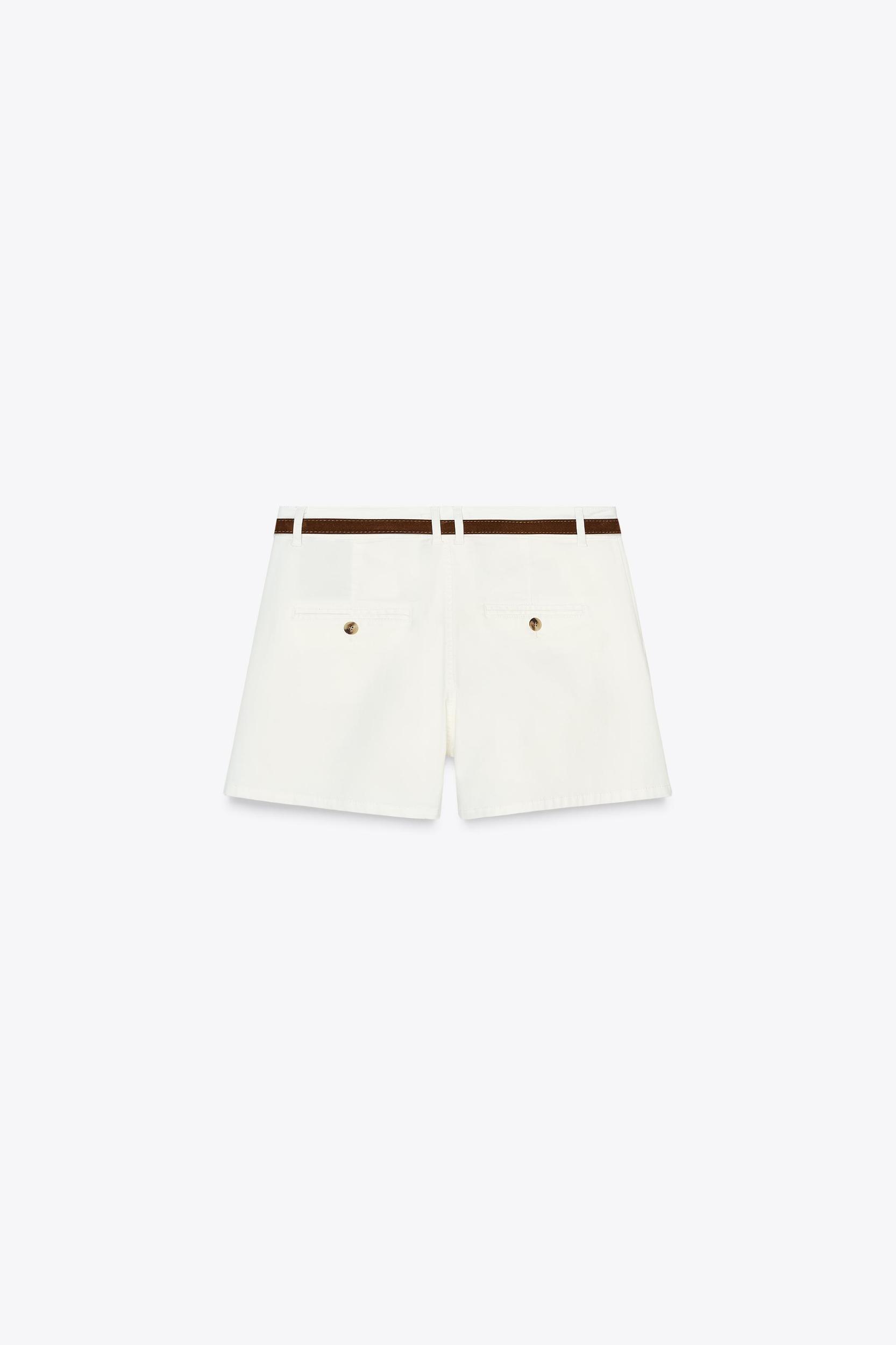 PLEATED SHORTS WITH BELT Product Image
