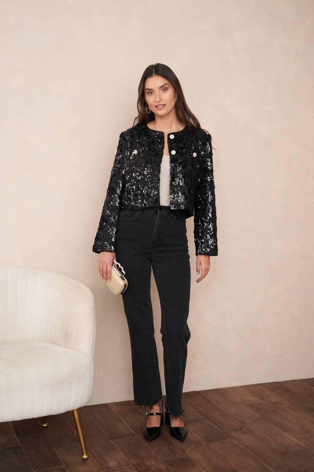 Sequin Tweed Jacket Product Image