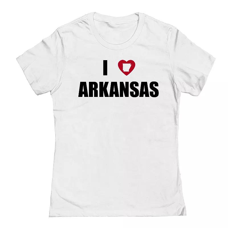 Junior's I Heart Arkansas Graphic Tee, Women's,  Product Image