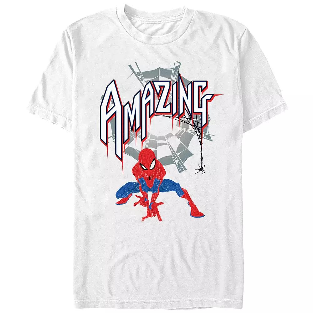 Men's Spider-Man Amazing Spidey Draw Graphic Tee,  Product Image