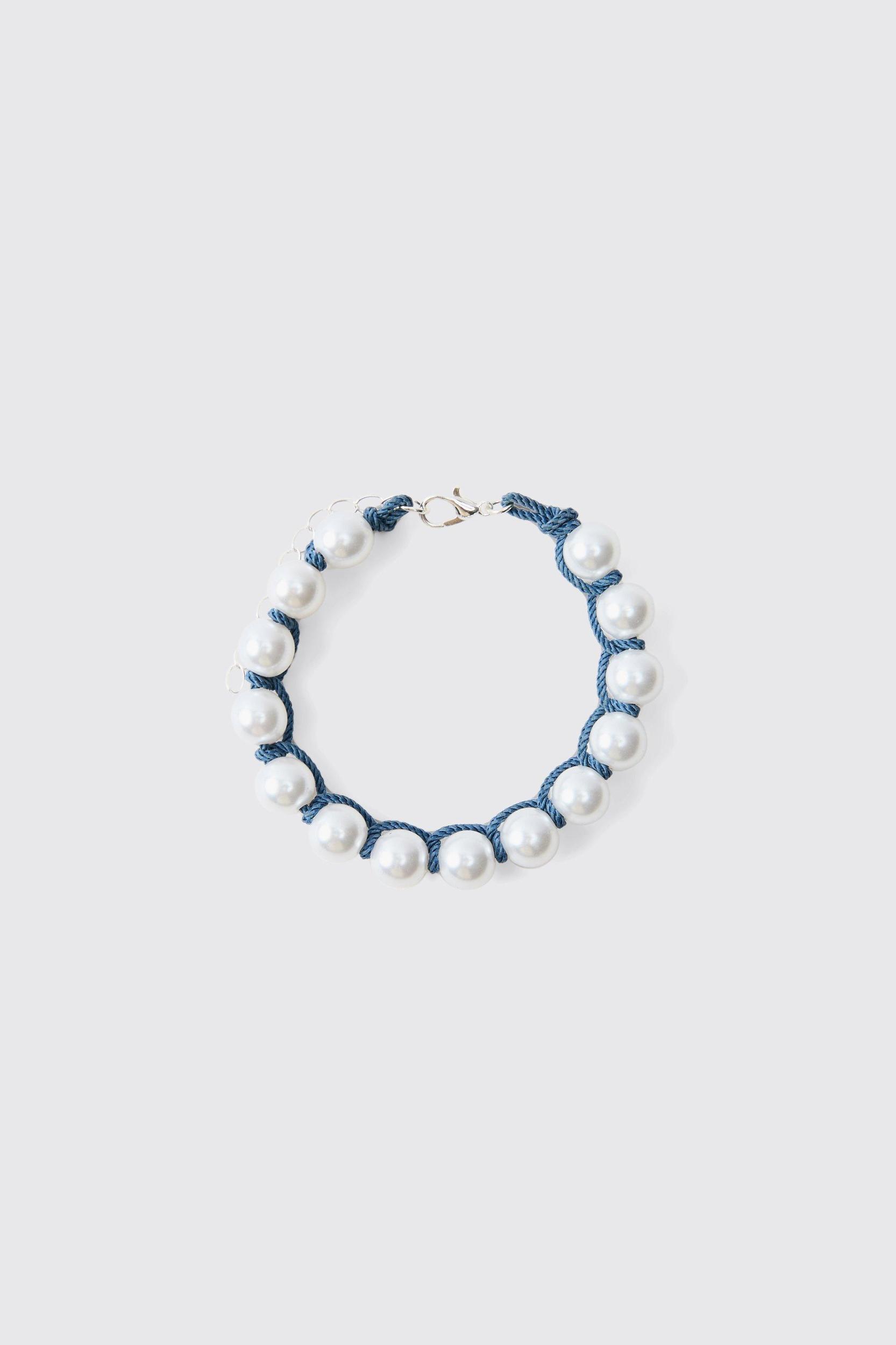 Pearl Rope Bracelet | boohooMAN USA Product Image