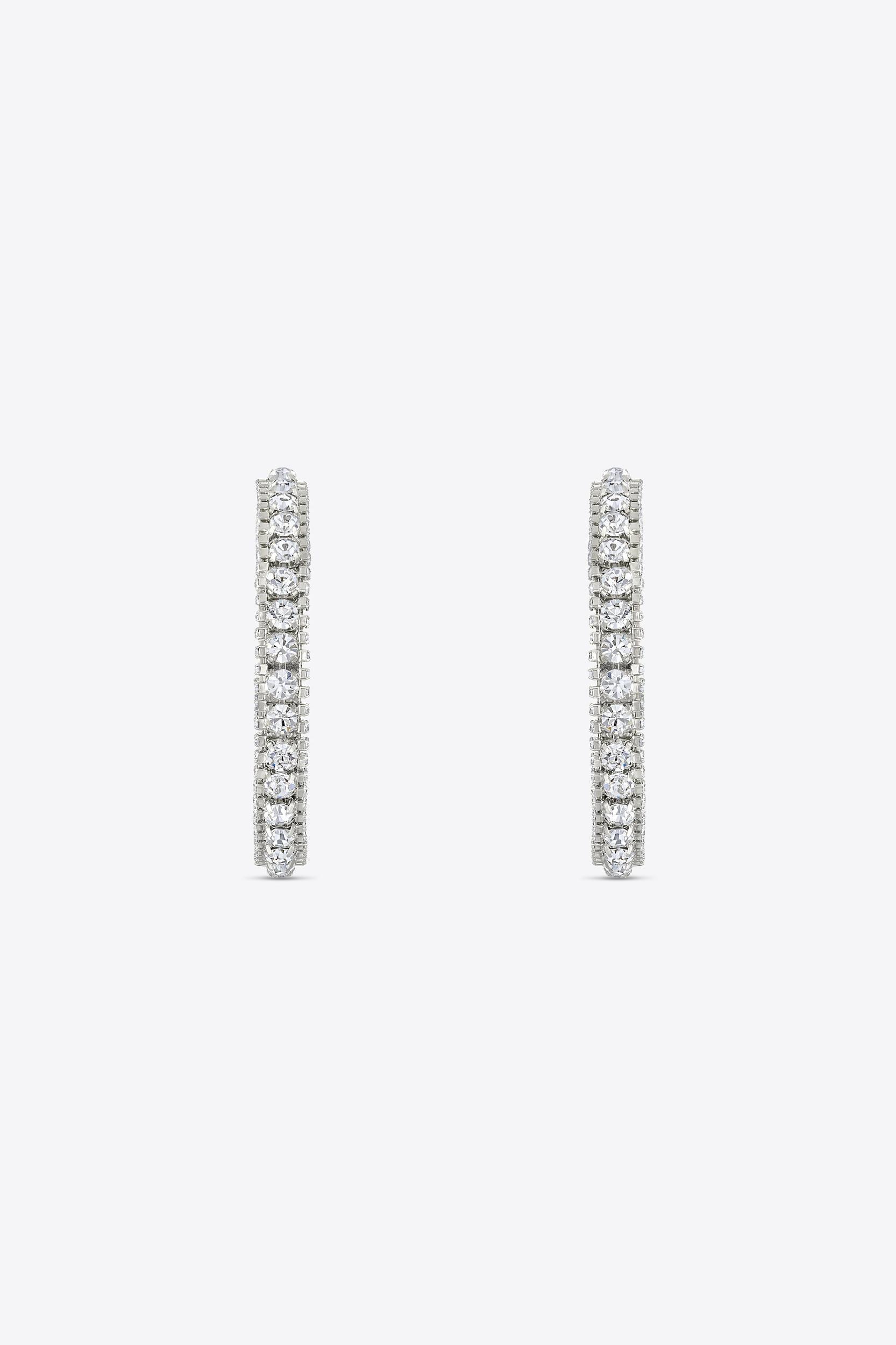 Large Crystal Hoop Earrings Product Image