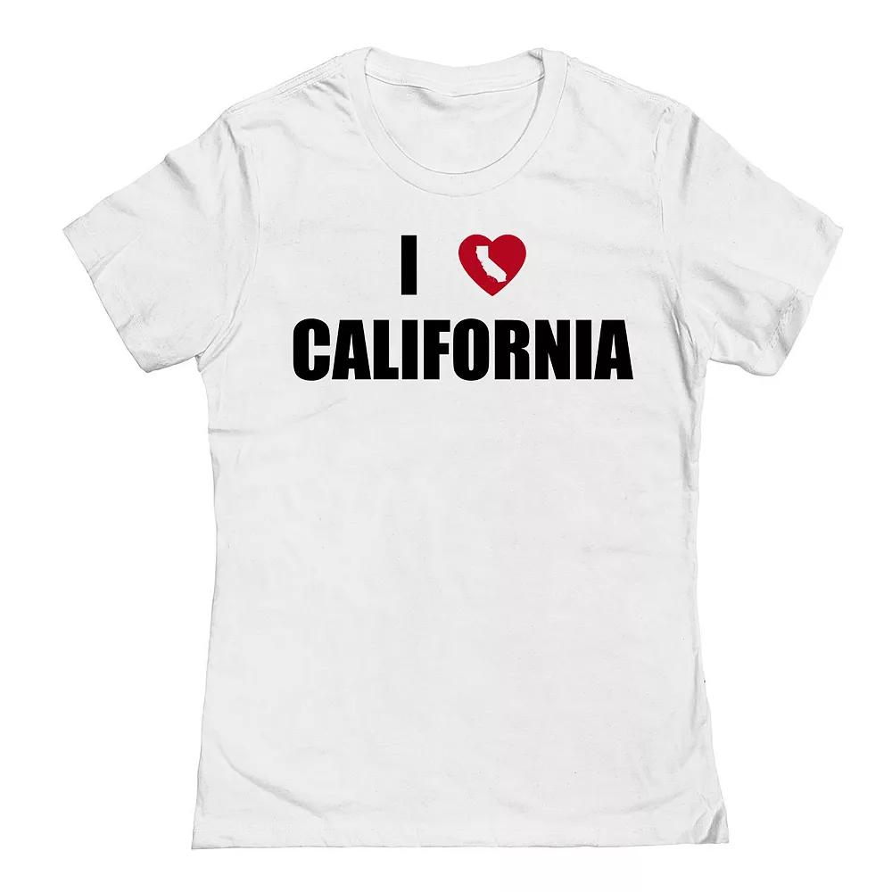 Junior's I Heart California Graphic Tee, Women's, Size: Medium, White Product Image
