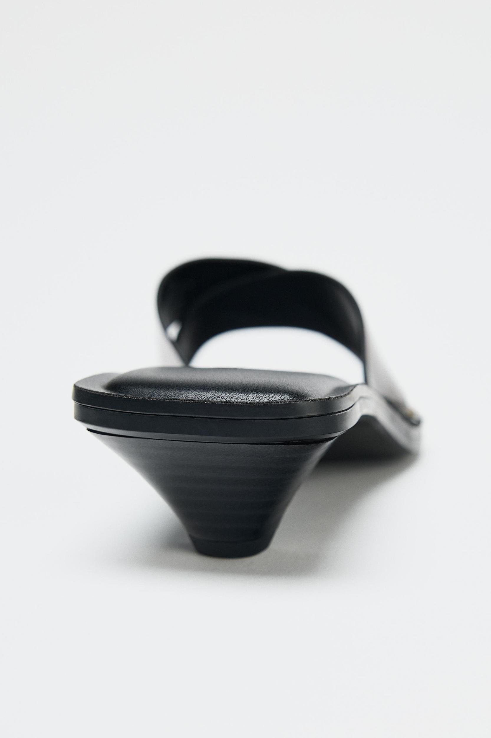 LEATHER KITTEN MULES Product Image