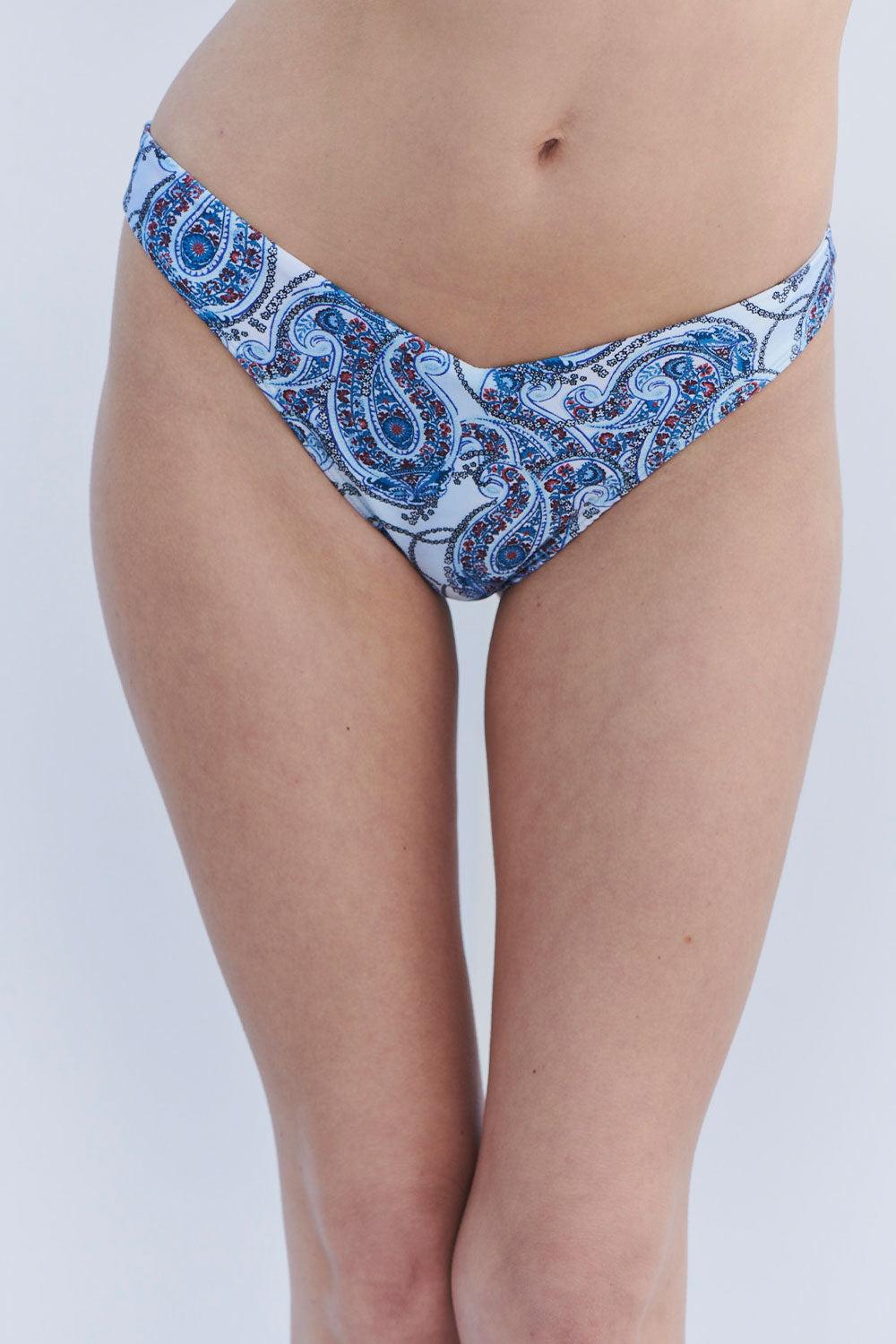 Enzo Shine Cheeky Bikini Bottom - Paradiso Paisley Product Image