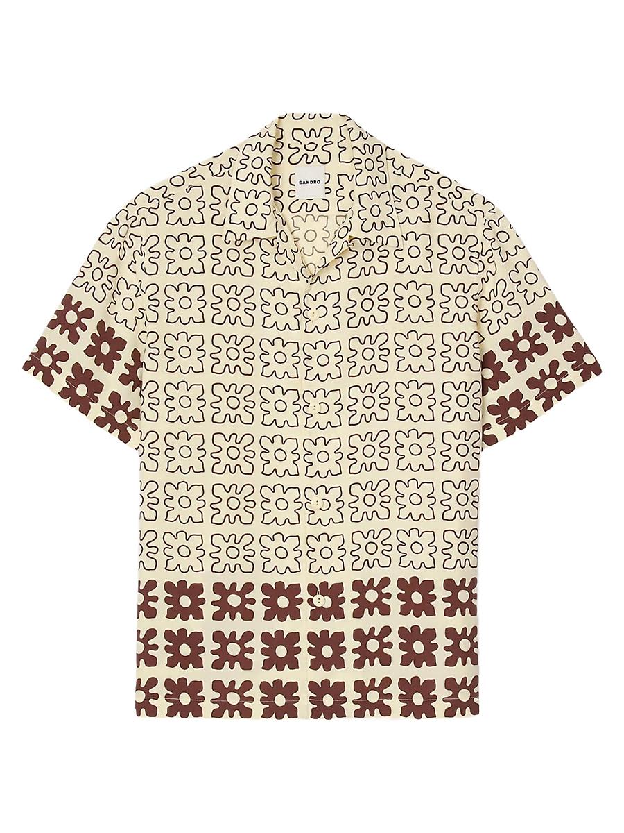 Mens Floral Motif Shirt Product Image