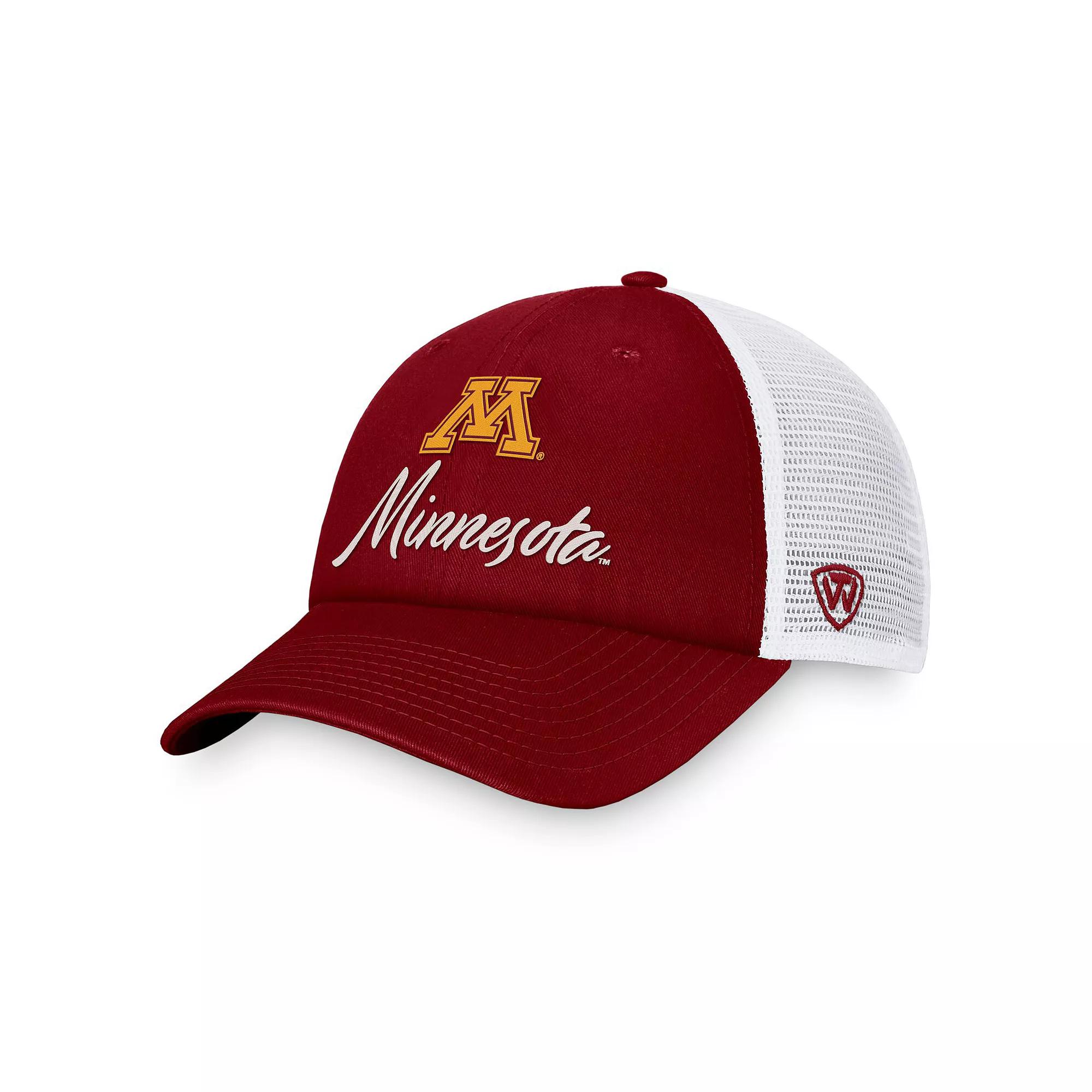 Women's Top of the World Maroon/White Minnesota Golden Gophers Charm Trucker Adjustable Hat, Red Product Image