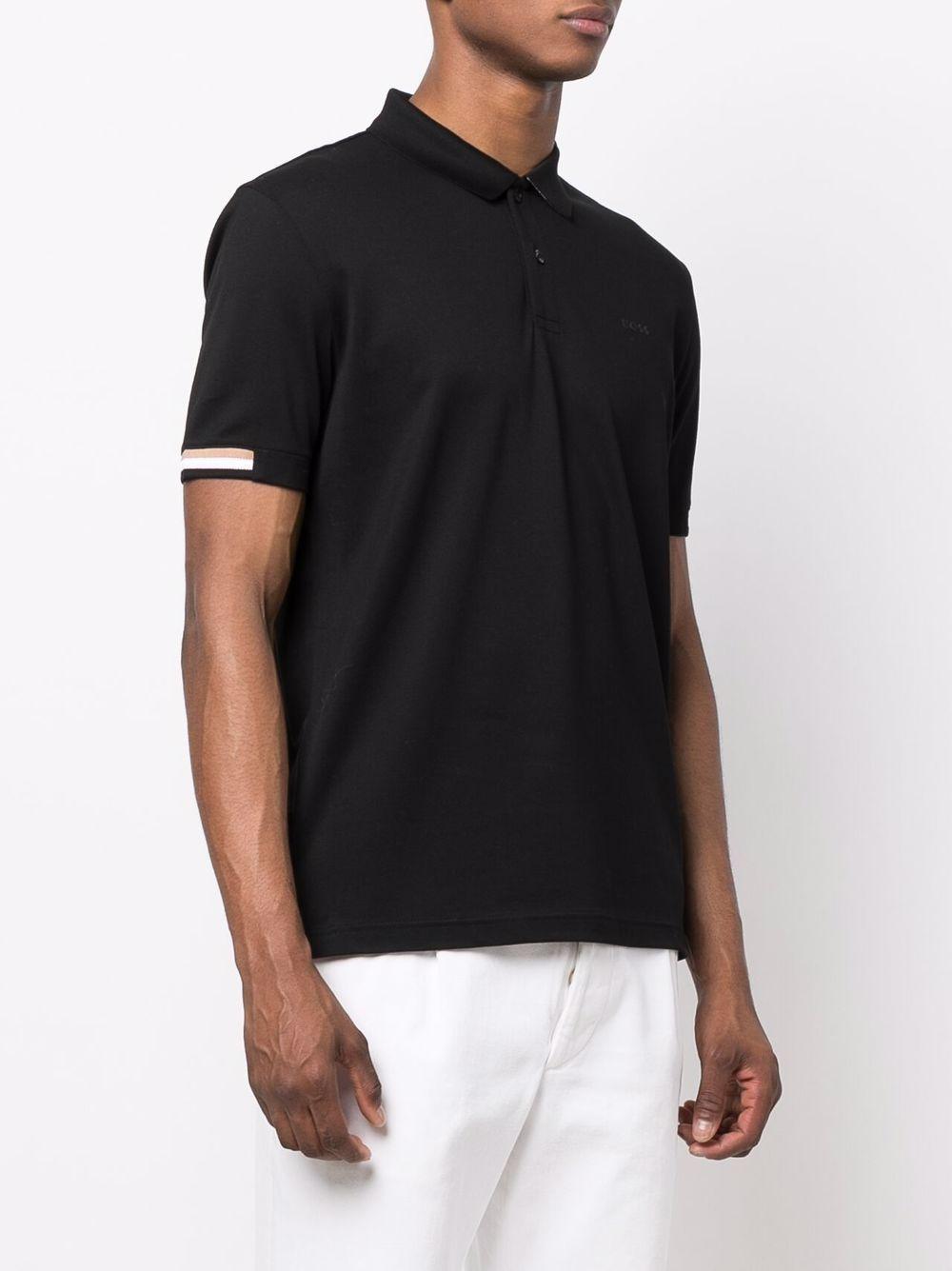 stripe-trimmed polo shirt Product Image