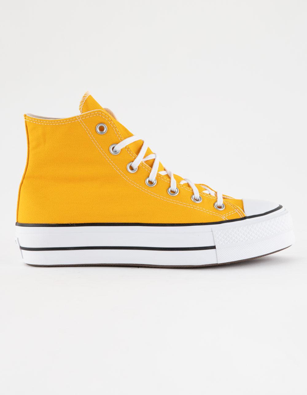 CONVERSE Chuck Taylor All Star Lift Womens High Top Shoes - YELLOW Product Image
