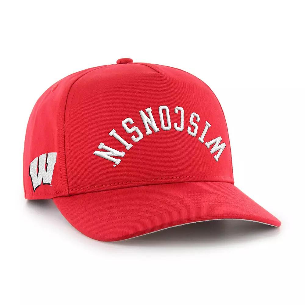Men's '47 Red Wisconsin Badgers Flip Script Hitch Adjustable Hat Product Image