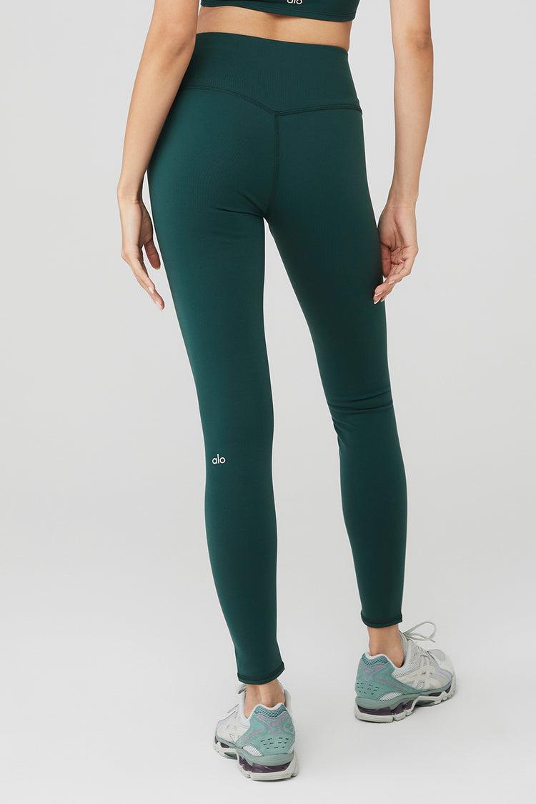 Airbrush Winter Warm High-Waist Nocturne Legging - Midnight Green Product Image