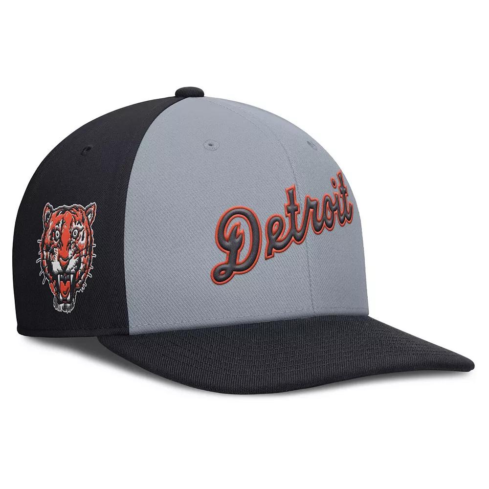 Men's Nike Gray/Navy Detroit Tigers Pro Performance Snapback Hat, Size: Medium/Large, Grey Product Image