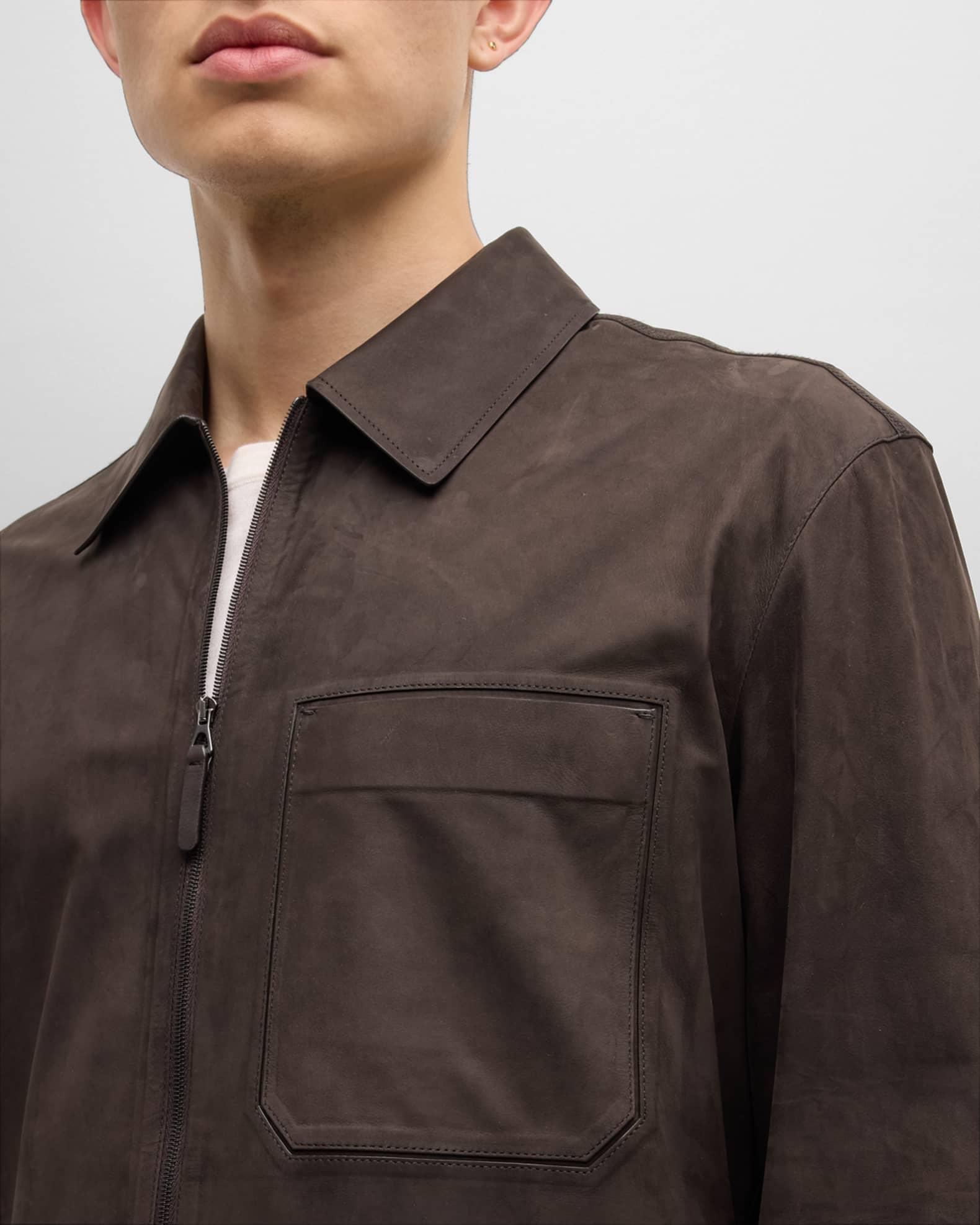 Men's Suede Full-Zip Overshirt Product Image