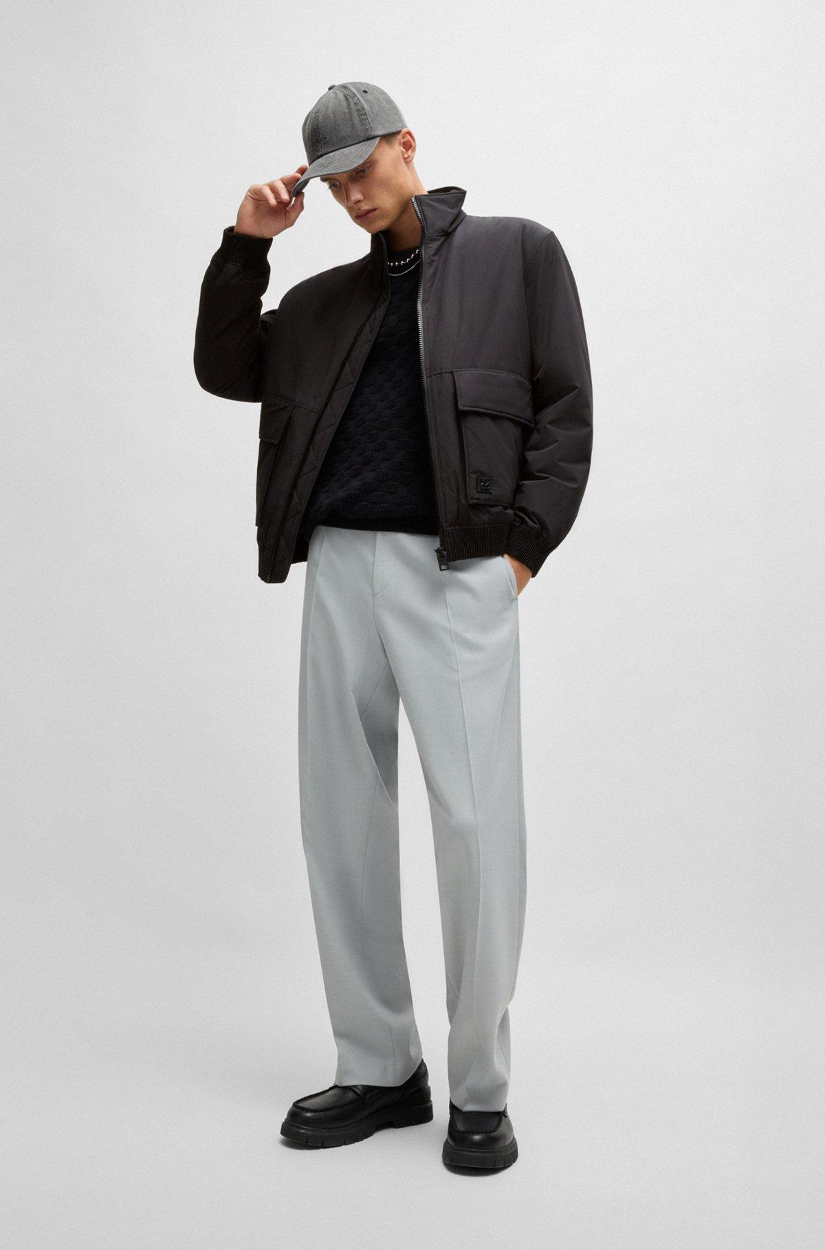 Water-repellent jacket in matte fabric Product Image