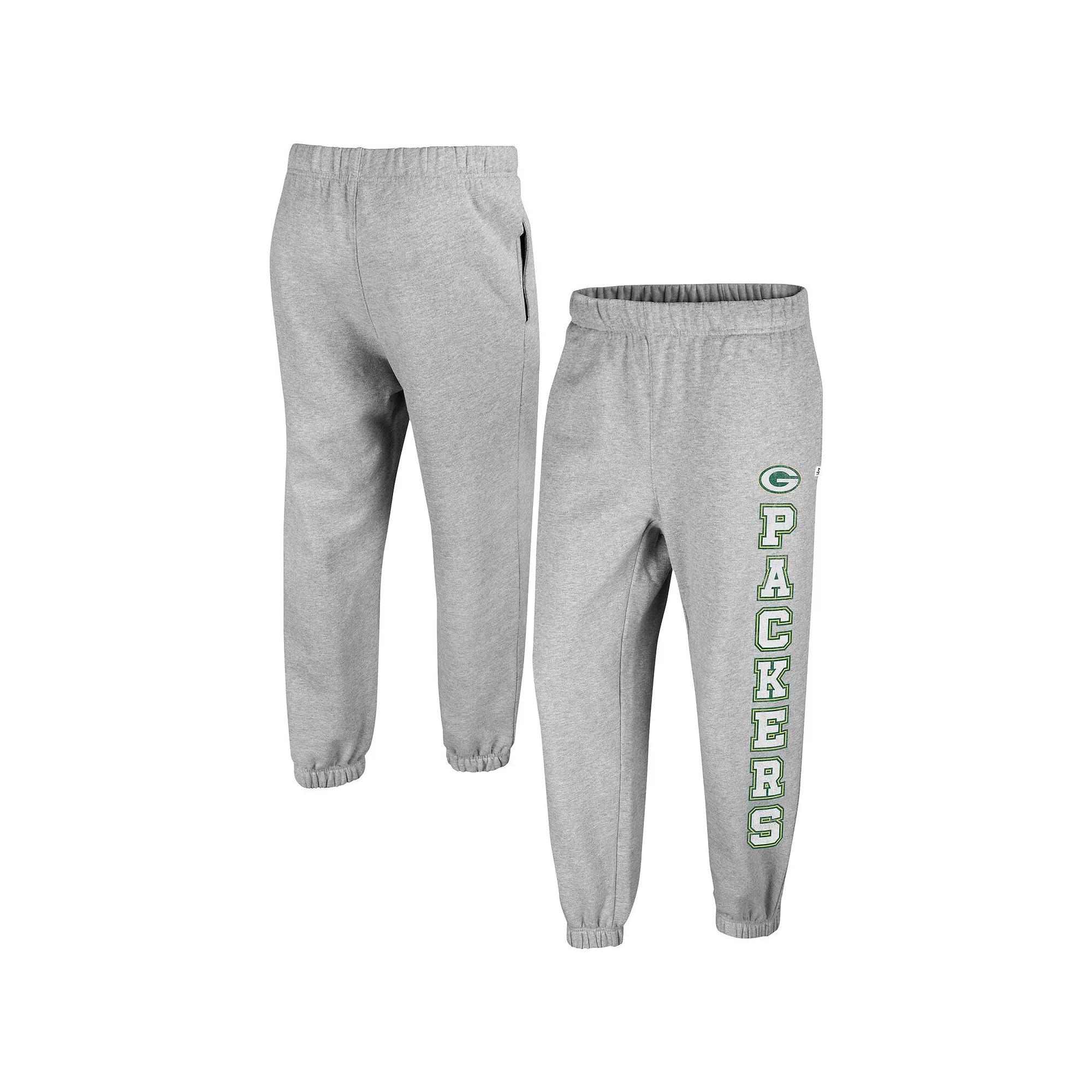 Women's '47 Gray Green Bay Packers Double Pro Harper Jogger Sweatpants,  Product Image