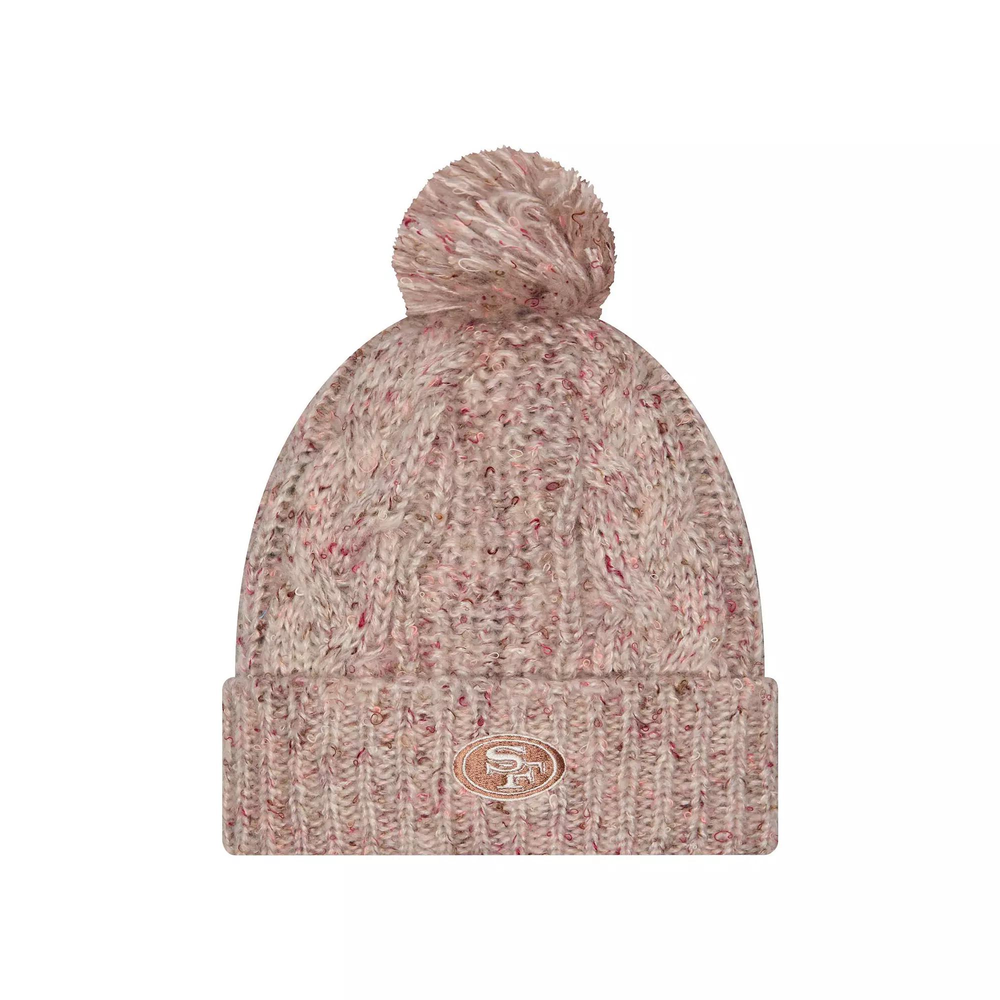 Women's New Era Stone San Francisco 49ers Trendy Tone Cuffed Knit Hat with Pom, Team Product Image