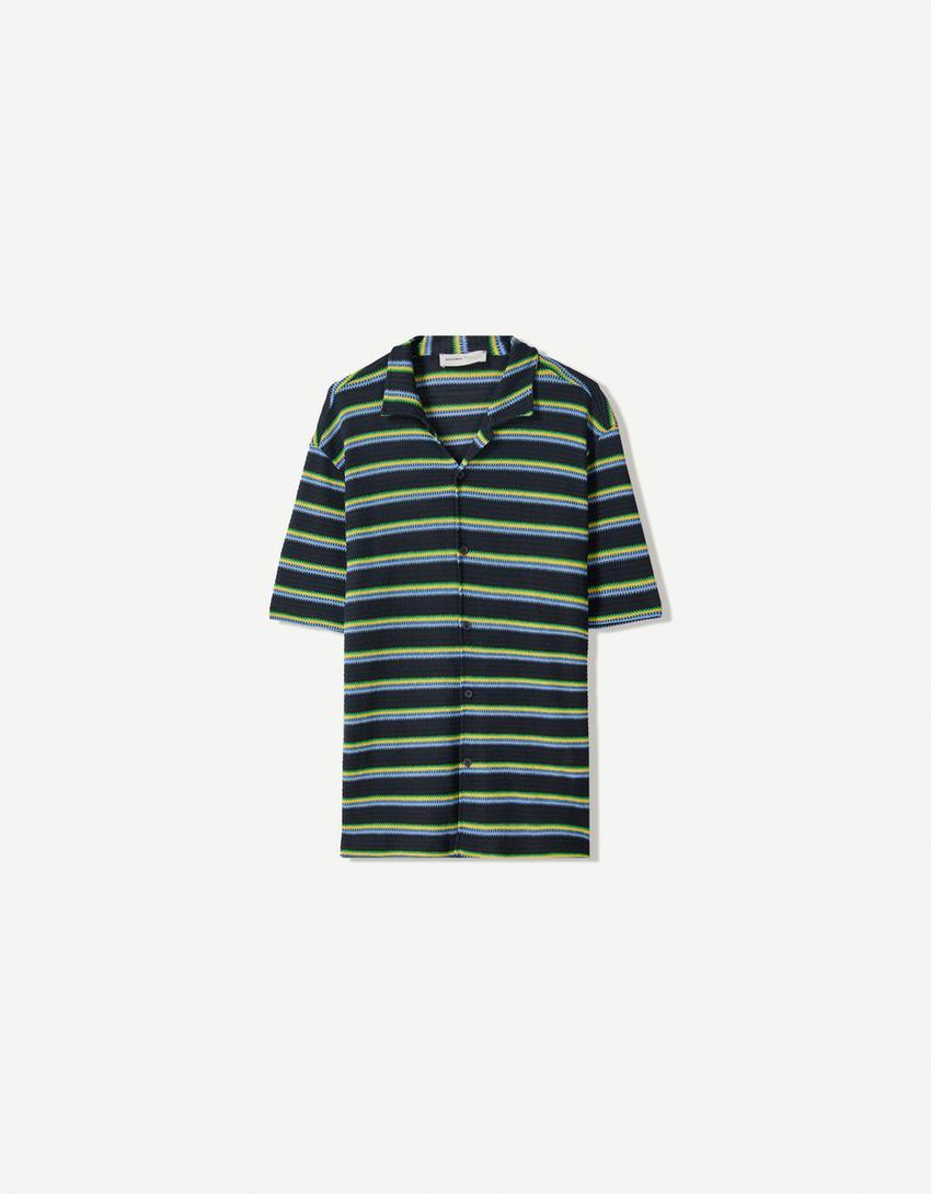 Striped short sleeve shirt Product Image