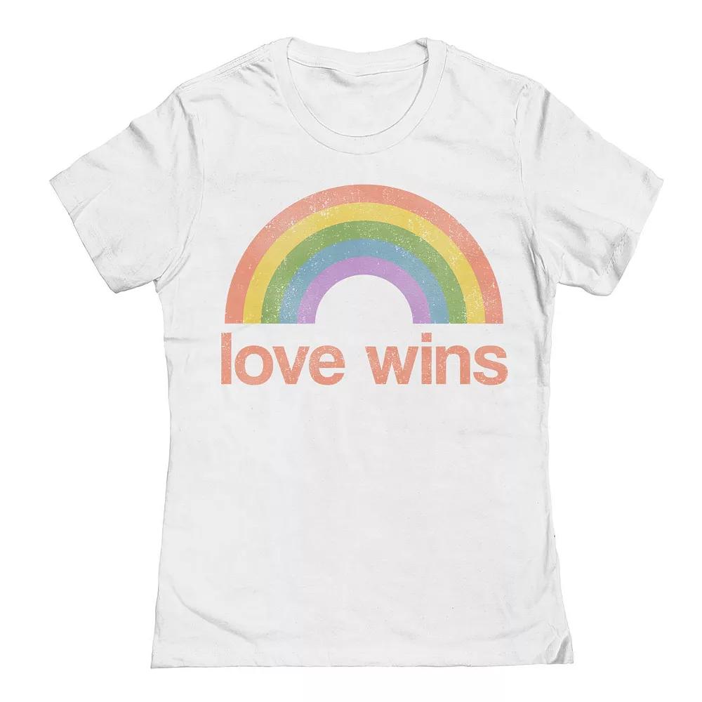 Junior's Grayson Threads The Label Love Wins Pride Graphic Tee, Women's,  Product Image
