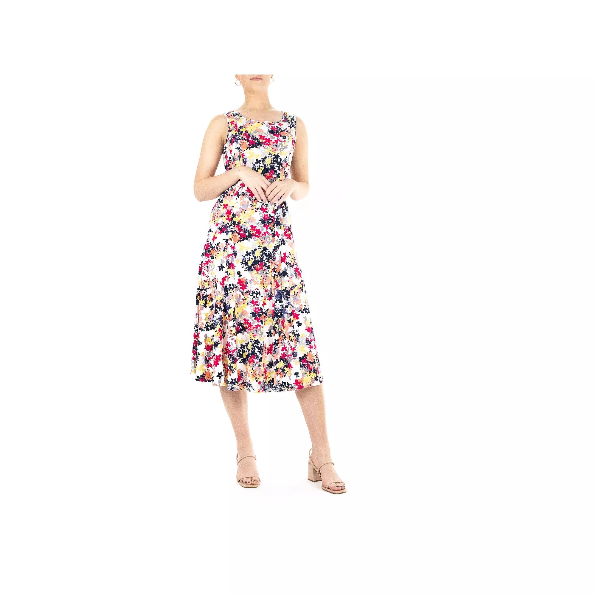 Women's Nina Leonard Print Midi Dress,  Product Image