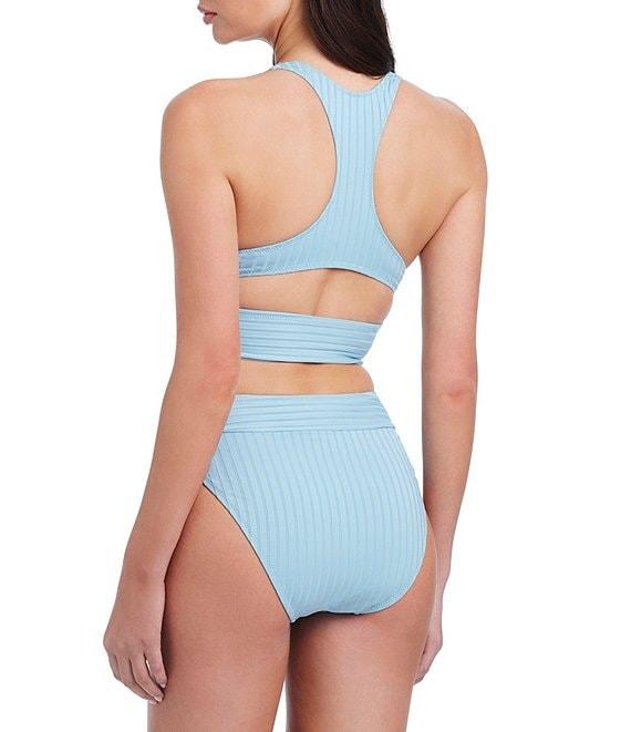 Sanctuary Refresh Texture Rib V-Waist Hipster Swim Bottom Product Image